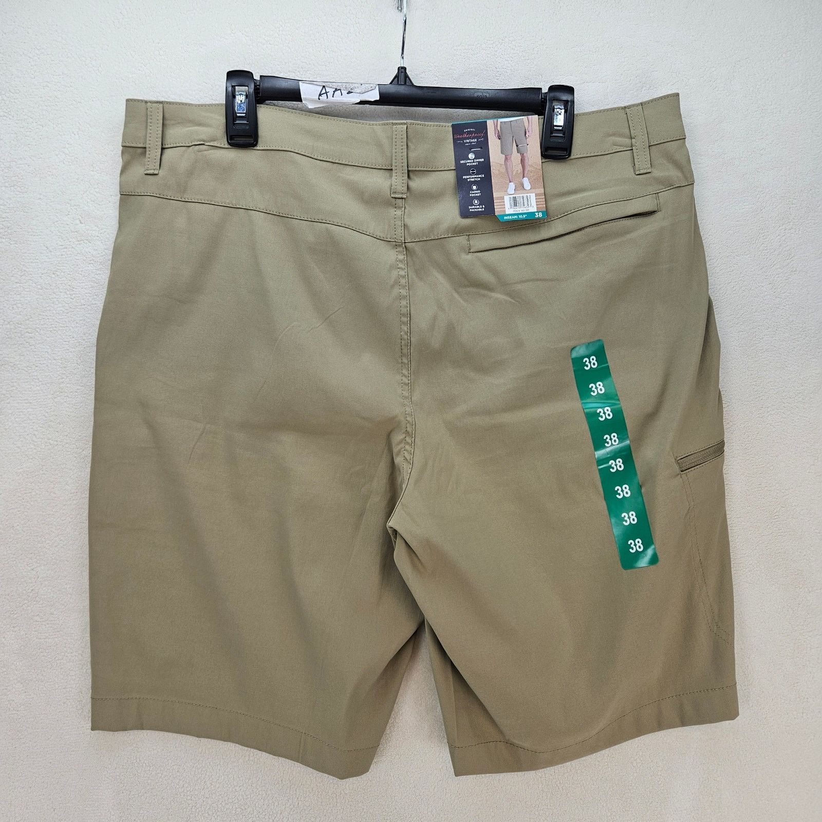 Weatherproof WEATHERPROOF MEN'S 38 KHAKI SHORTS ZIPPER POCKET STRETCHABLE Size US 38 / EU 54 - 5 Thumbnail