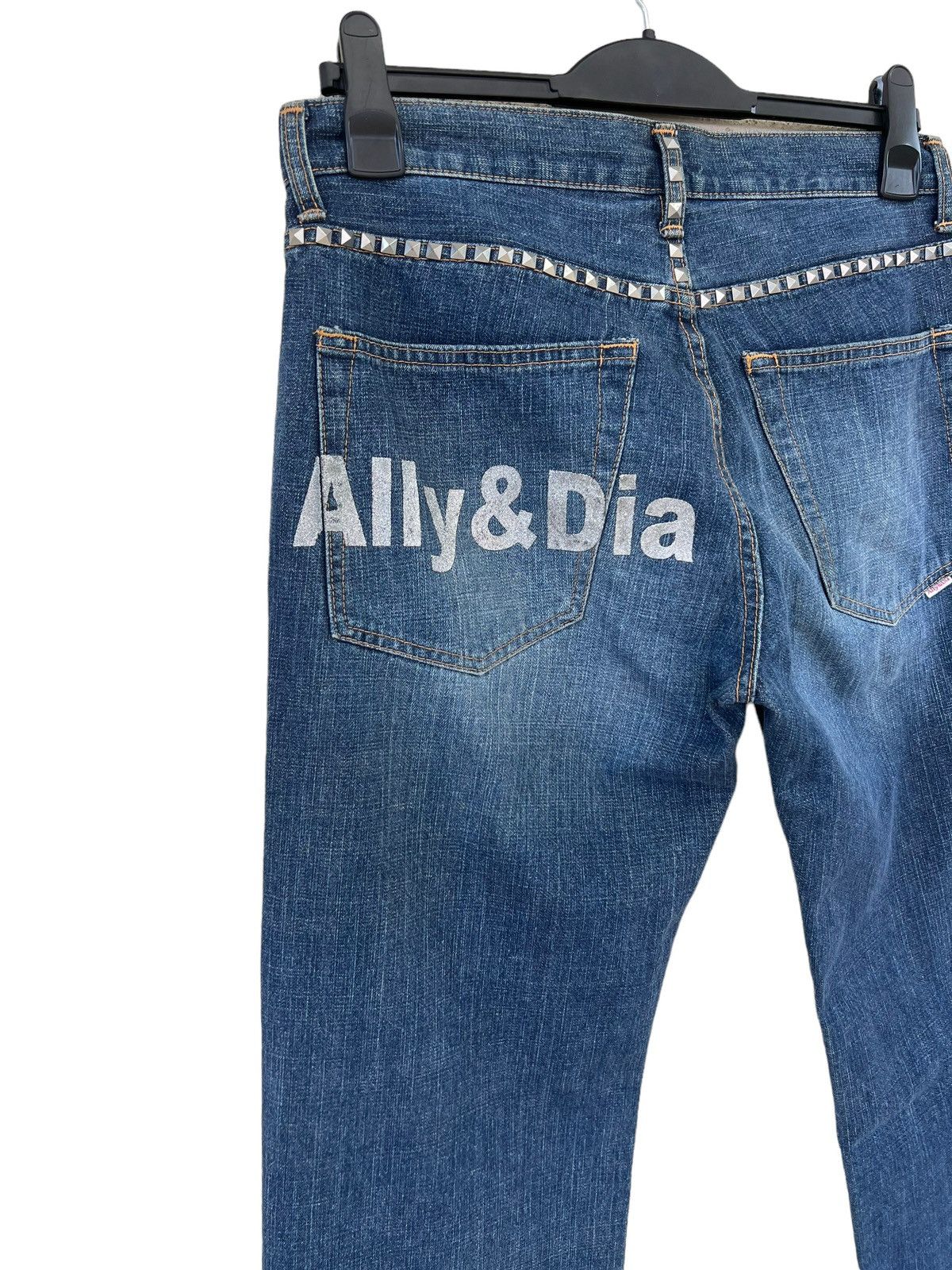 Vintage ALLY & DIA Japan Ripped Patchwork Rivets Denim Size US 31 - 16 Thumbnail