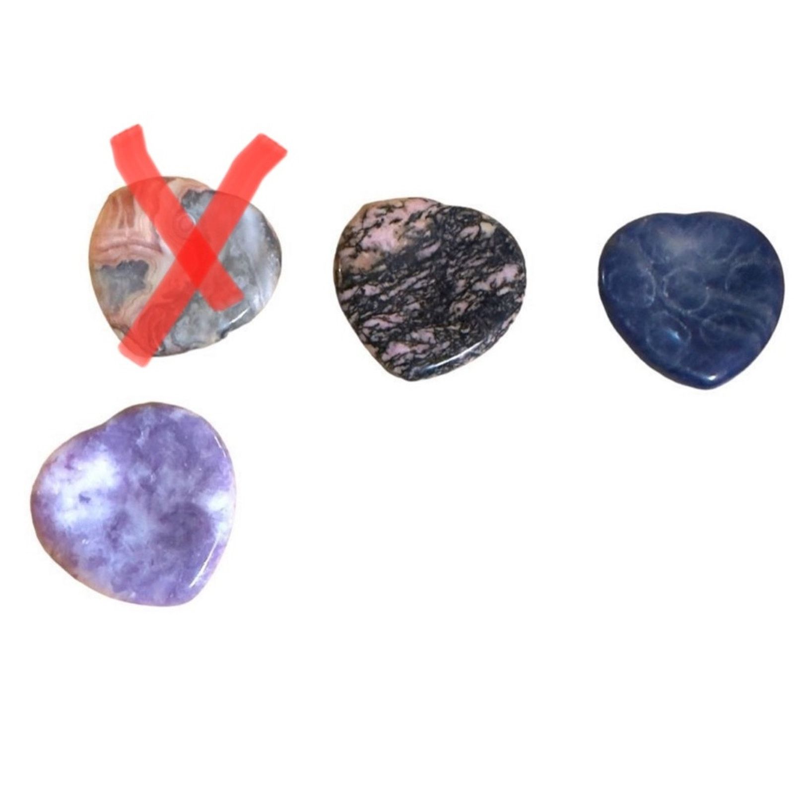 The Unbranded Brand 1pc Hand Carved Natural Gemstone Mini Heart Pocket Stone Size ONE SIZE - 9 Thumbnail