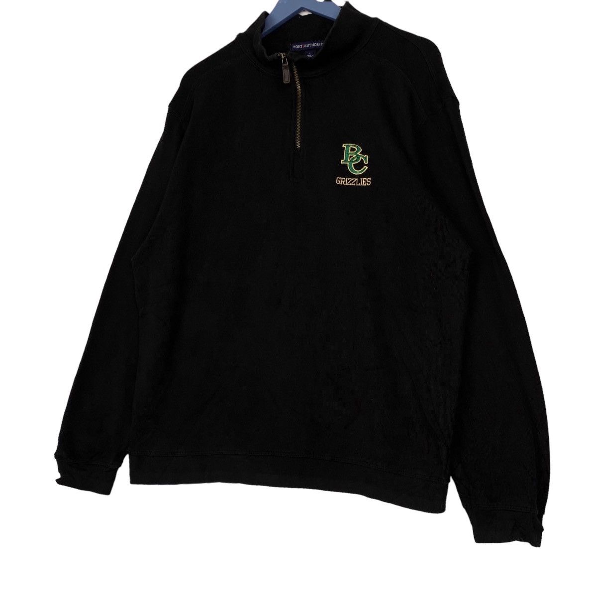 Port Authority × Vintage Vintage Port Authority Small Embroidered Quater Zip Size US XL / EU 56 / 4 - 2 Thumbnail