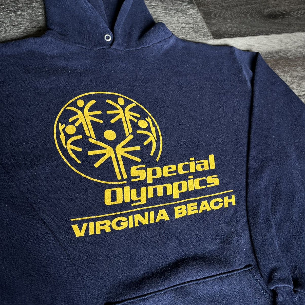 Vintage Vintage 90s Special Olympics Virginia Beach Pullover Hoodie Size US L / EU 52-54 / 3 - 2 Thumbnail