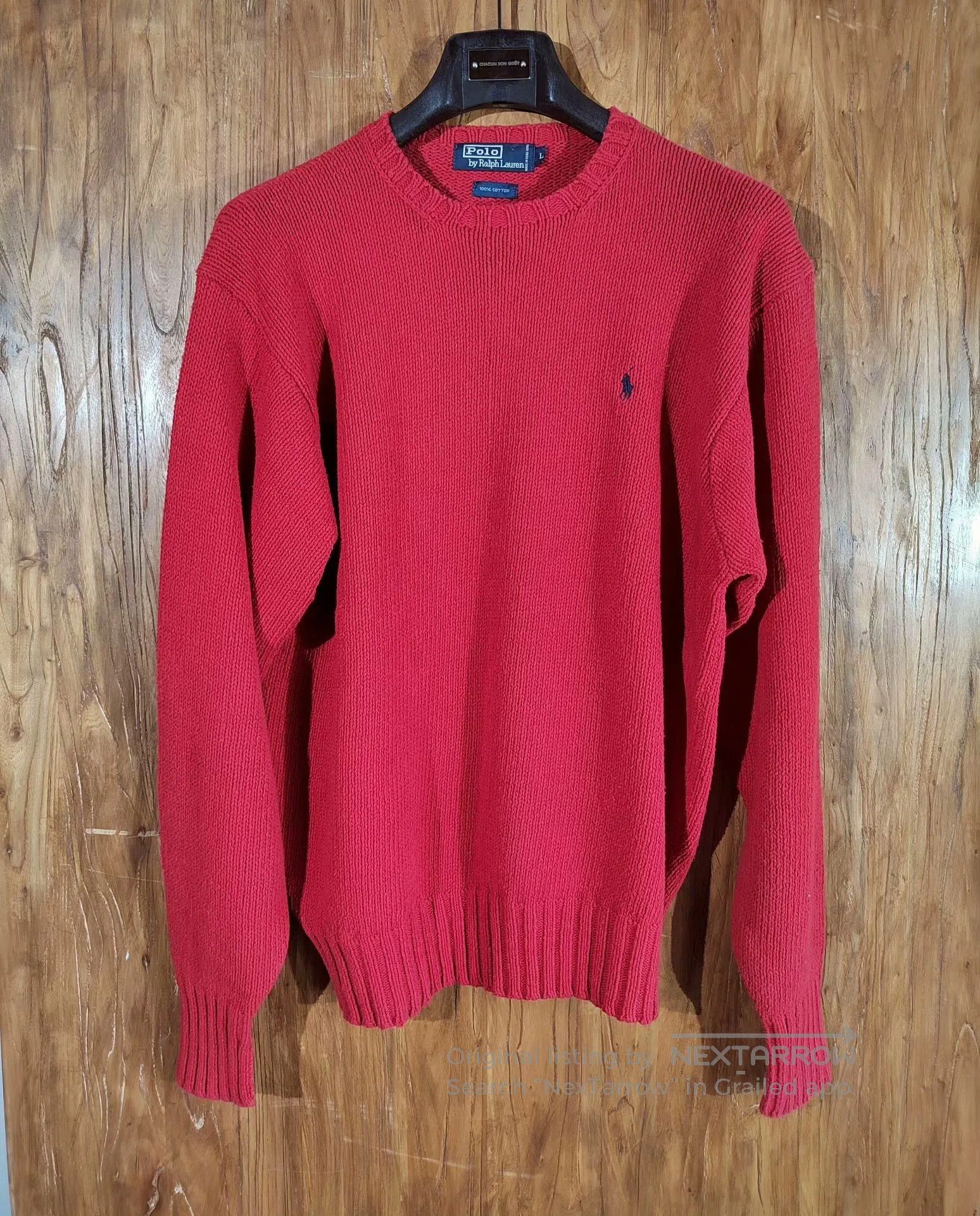 Polo Ralph Lauren Red Cotton Sweater by Ralph Lauren. Size US L / EU 52-54 / 3 - 1 Thumbnail