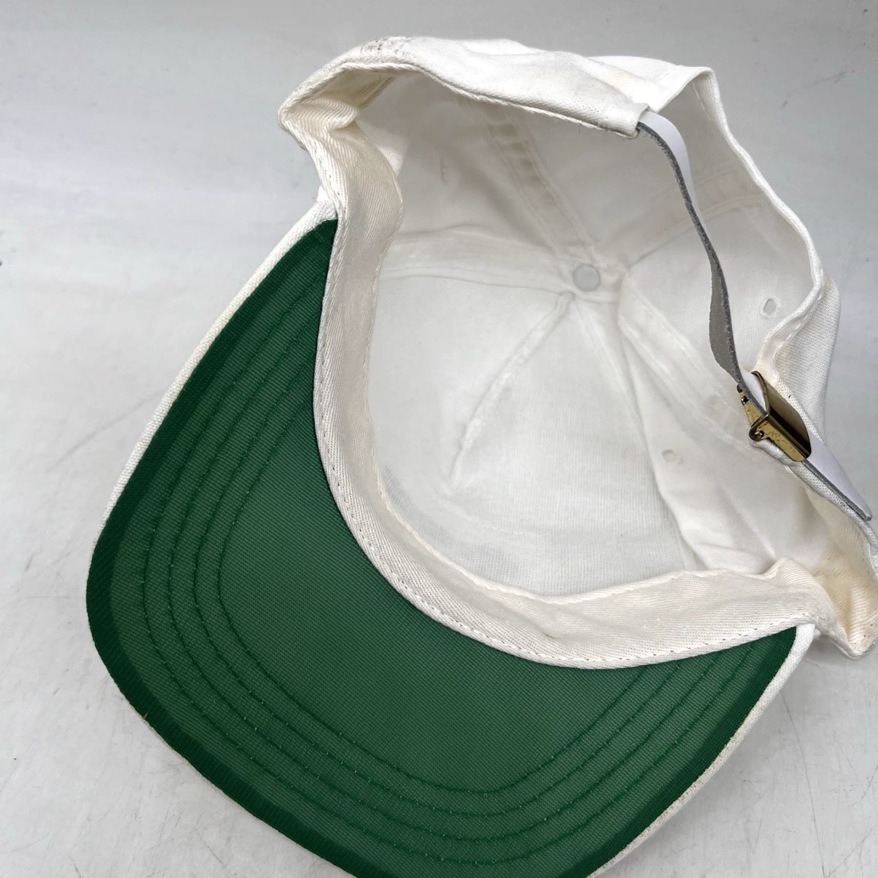 Vintage Red Cross Embroidered Patch Cap Hat One Size White Cotton Twill Adjustable USA Heart Classic Mens Size ONE SIZE - 4 Thumbnail