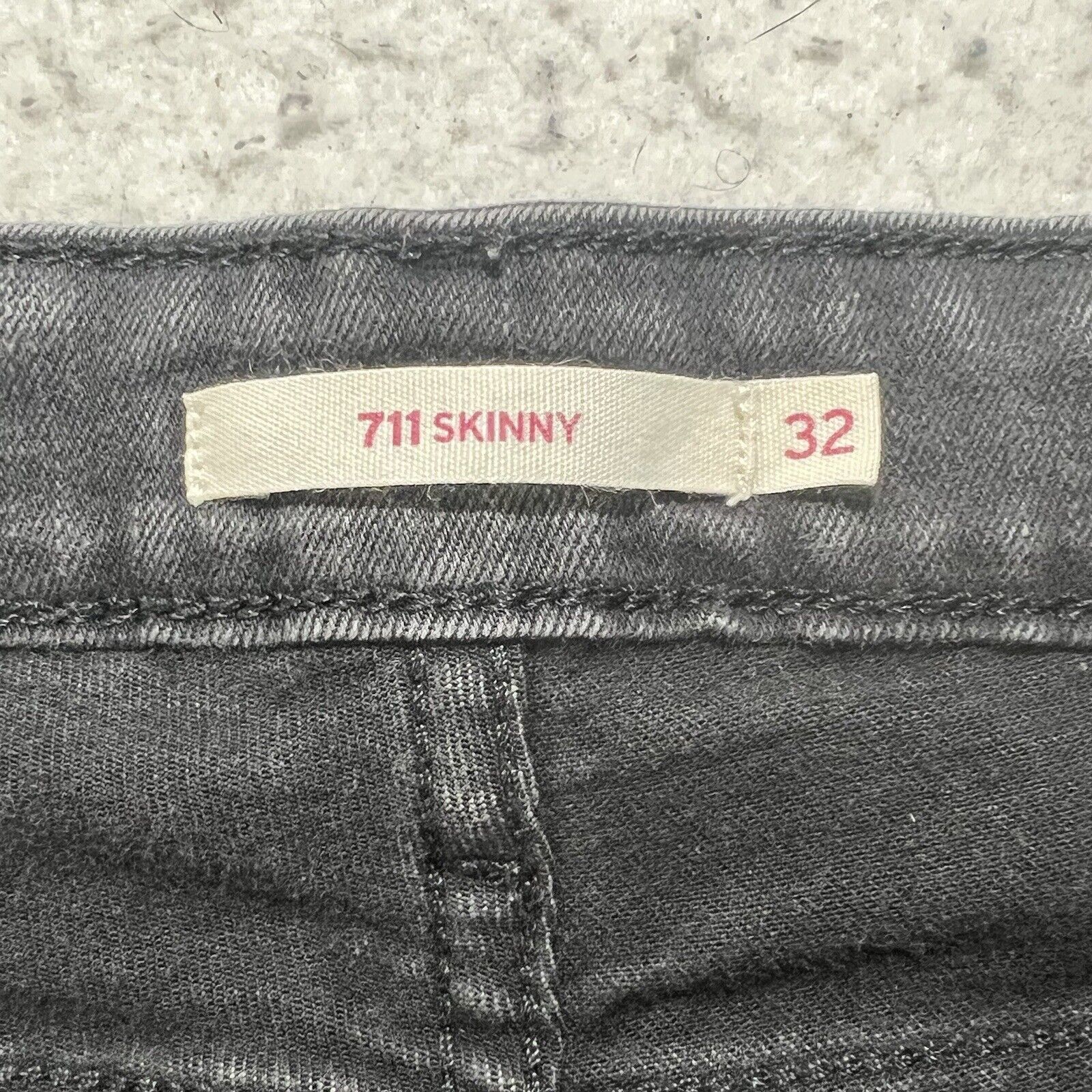 Levi's Levis 711 Skinny 32 Mid Rise Denim Stretch Jeans Black 32x30 Size US 32 / EU 48 - 4 Thumbnail