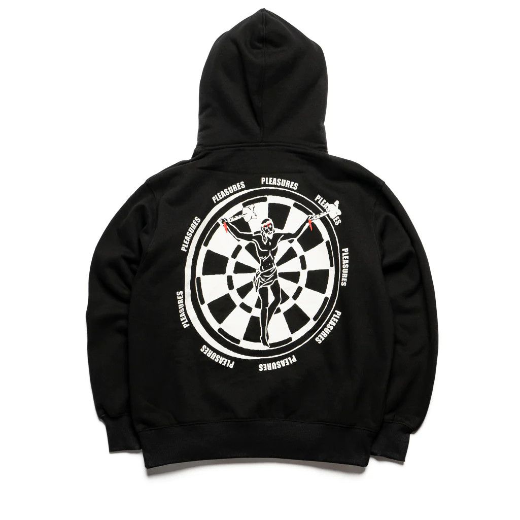 image of Pleasures Dartboard Hoodie in Black, Men's (Size Small)