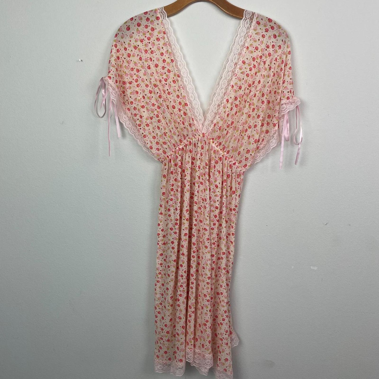 Other Strawberry Print Mesh Babydoll Dress Size M / US 6-8 / IT 42-44 - 5 Thumbnail
