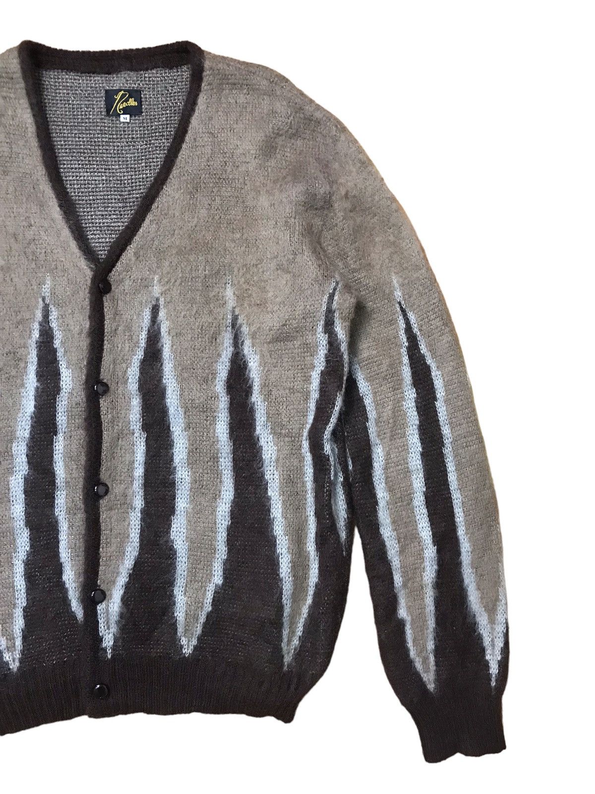 Japanese Brand × Needles × Nepenthes Needless Mohair Cardigan Flame Size US M / EU 48-50 / 2 - 3 Thumbnail