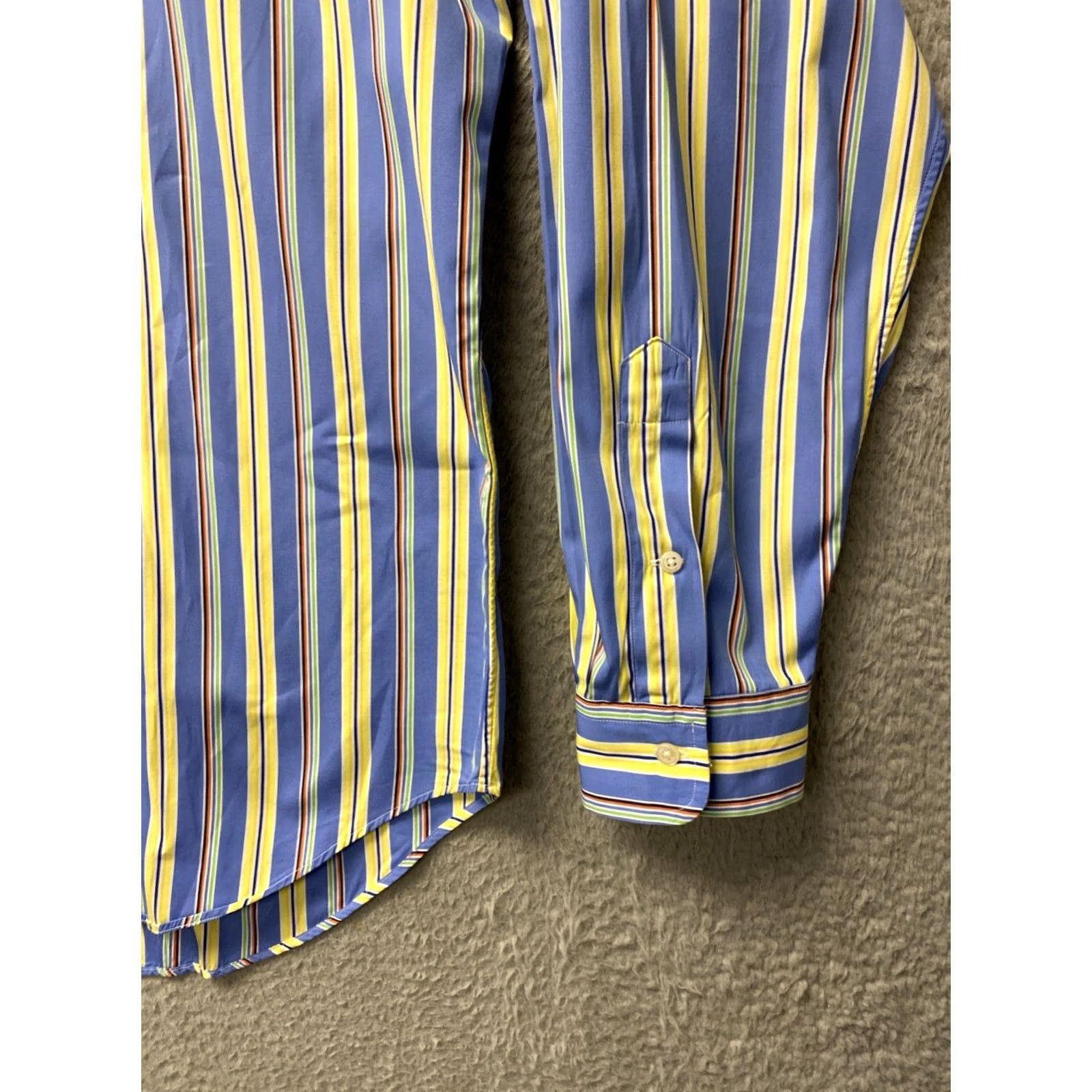 Polo Ralph Lauren Ralph Lauren Button-Up Shirt Mens XL Classic Plaid Blue Yellow Long Sleeve Button-Down Collared Casual Size US XL / EU 56 / 4 - 2 Thumbnail