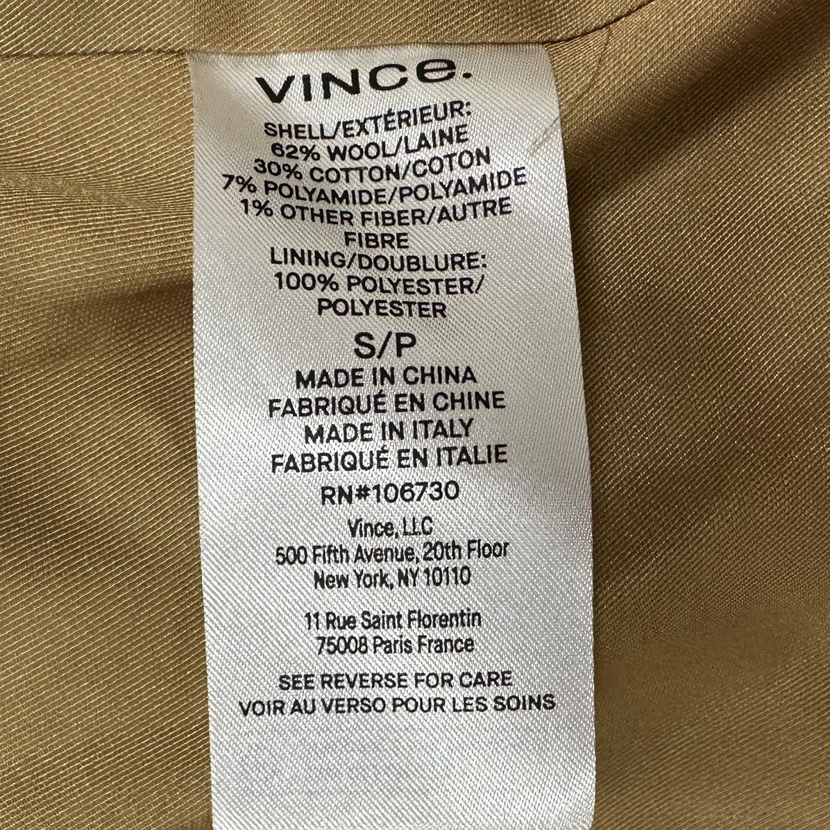 Vince NWT New Vince Double Breasted Wool Blend Coat, Small Size S / US 4 / IT 40 - 6 Thumbnail