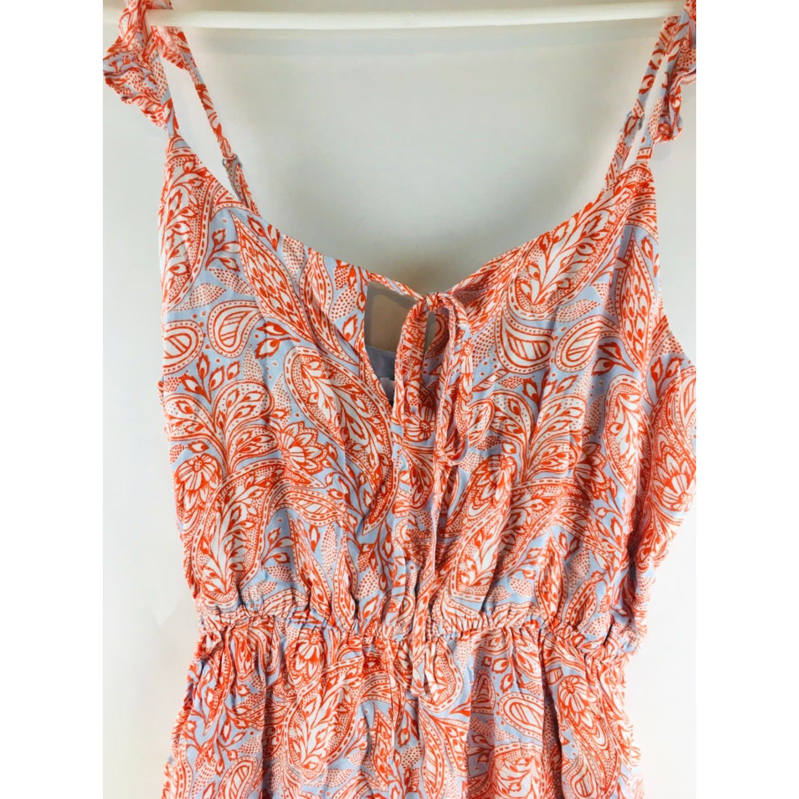 Vintage Cupcakes & Cashmere Romper Size S Floral Paisley Ruffle Sleeve Elastic Waist NWT Size 36" / US 14 / IT 50 - 3 Thumbnail