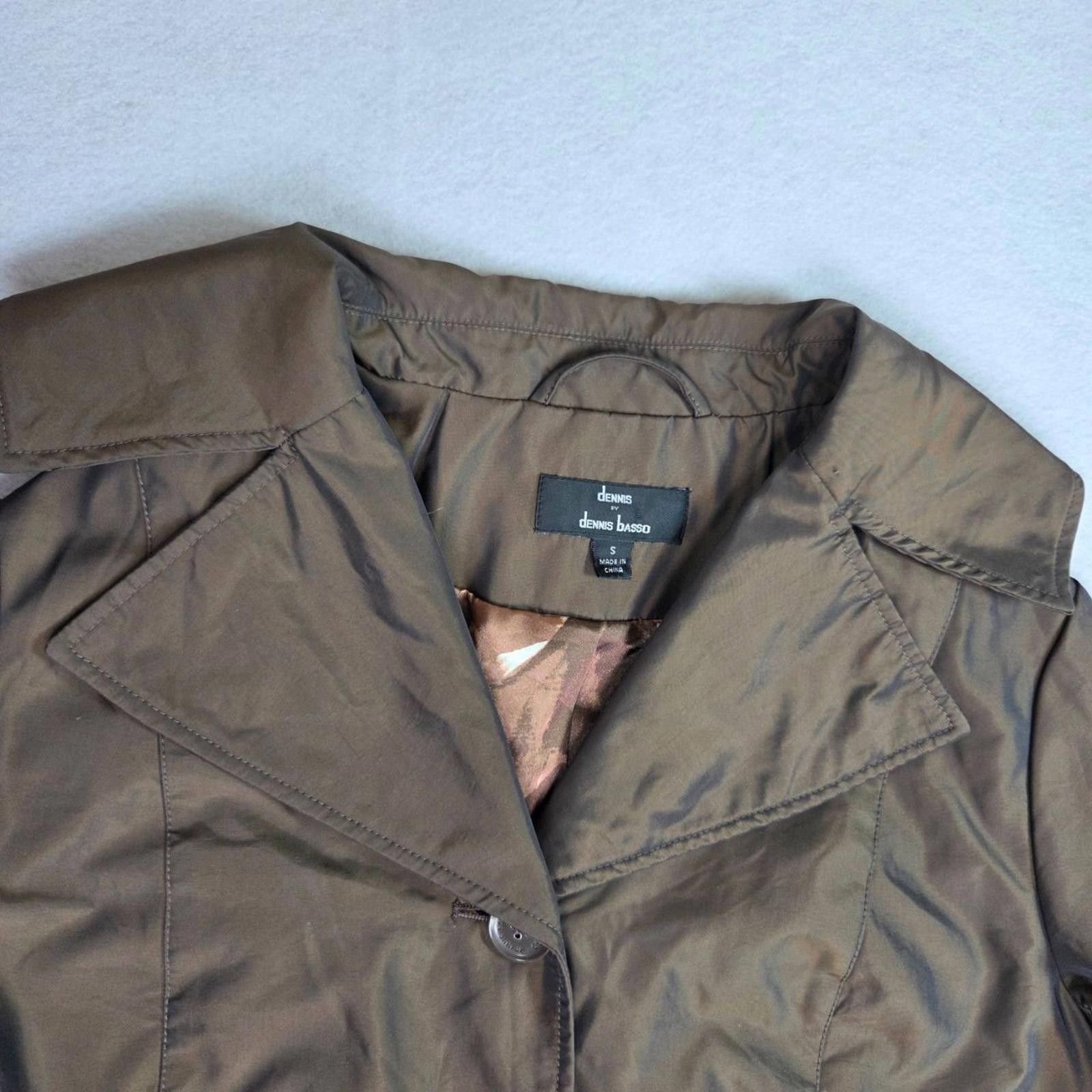 Other Dennis By Dennis Basso Coat Small Brown Button Up Overcoat Size S / US 4 / IT 40 - 12 Thumbnail