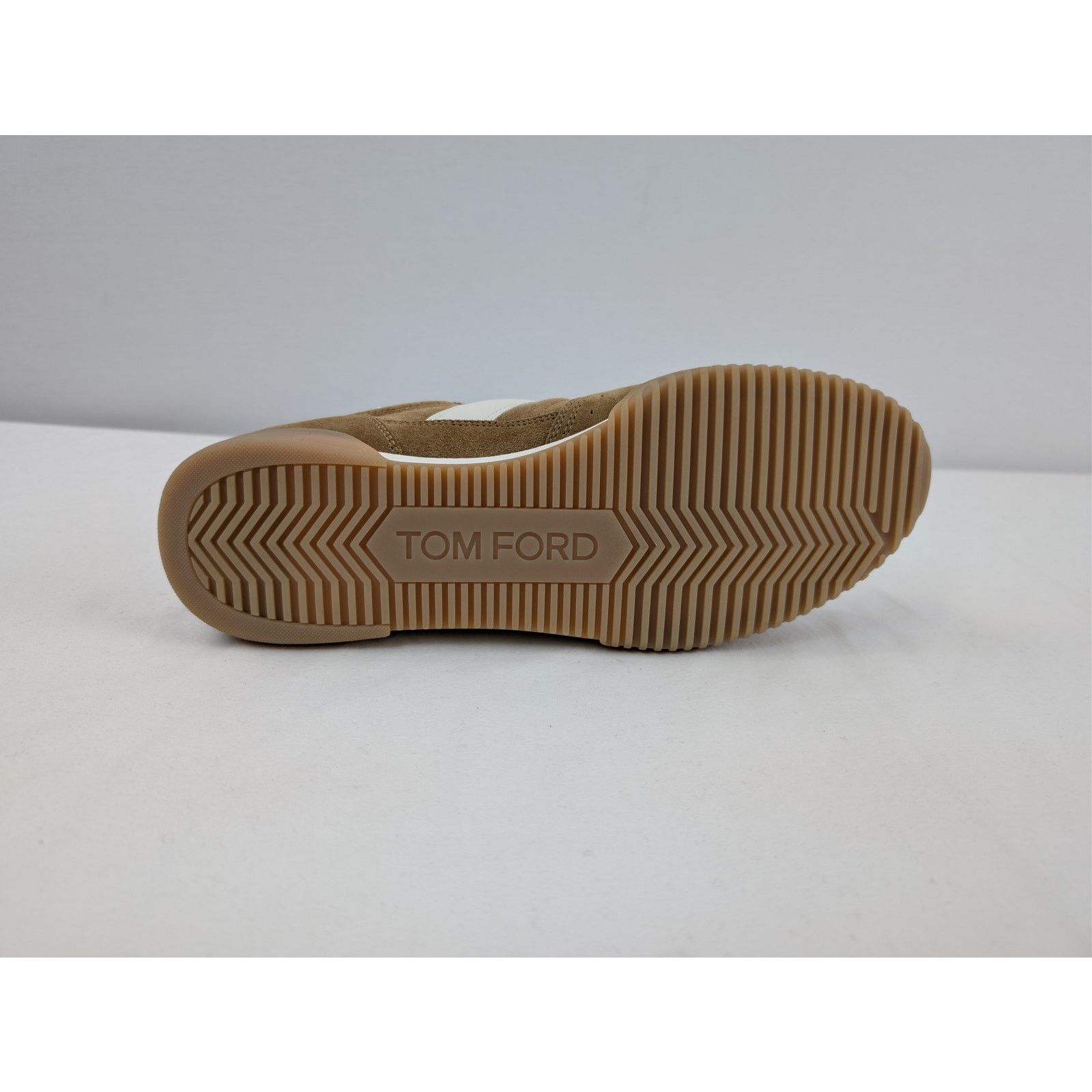 Tom Ford o1rshd1 Terence low-top sneakers in tan suede/white leather Size US 10 / EU 43 - 11 Thumbnail