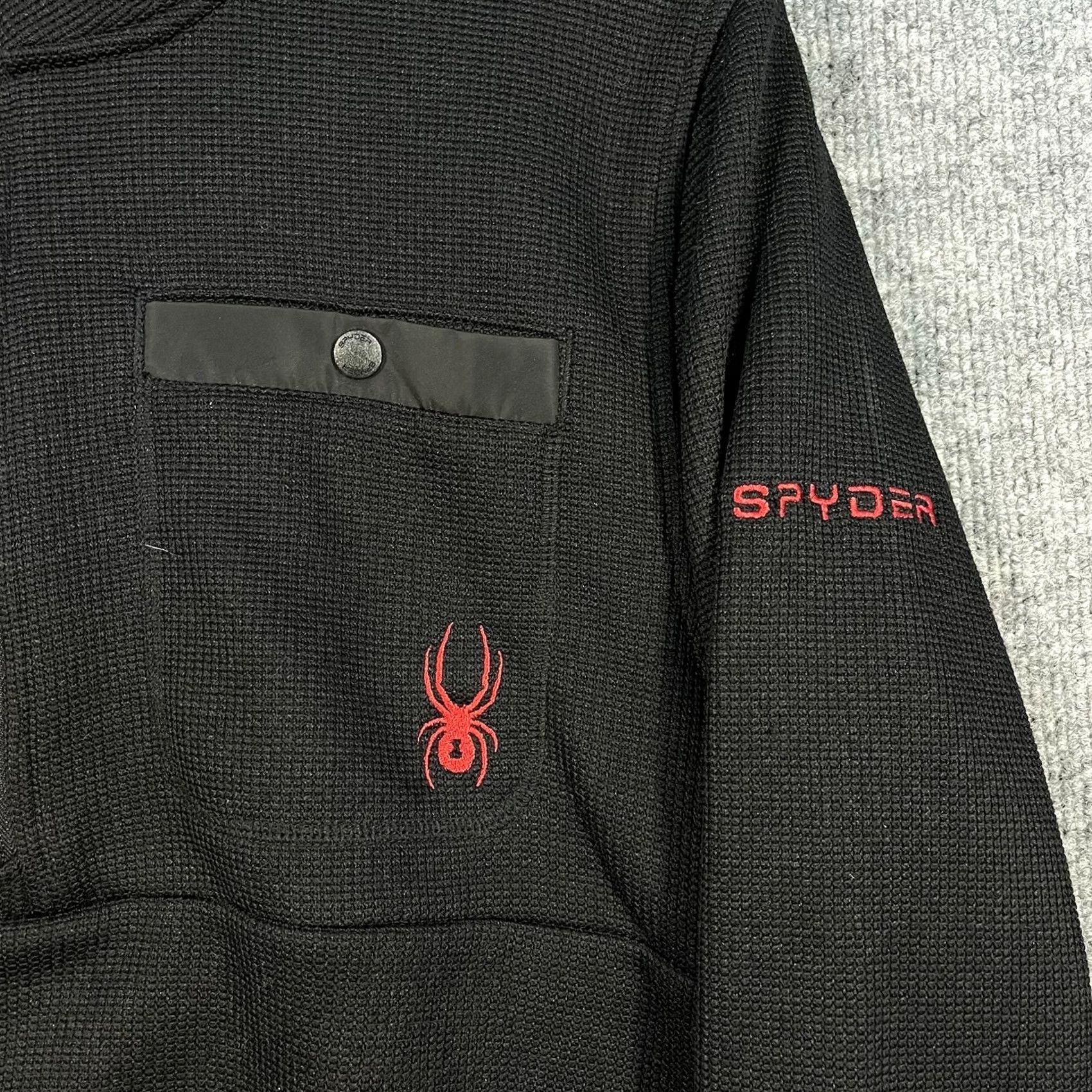 Spyder Spyder Pullover Mens Small Black Half Zip Fleece Ski Sweater Outdoor Waffle Knit Size US S / EU 44-46 / 1 - 2 Thumbnail