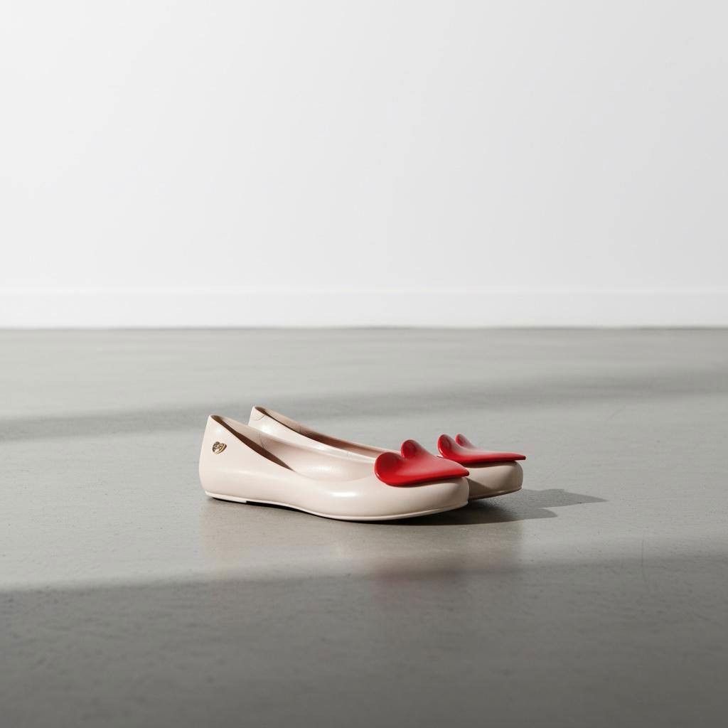 Melissa The Melissa Heart Rubber Ballerinas Size US 4.5 / IT 34.5 - 6 Thumbnail