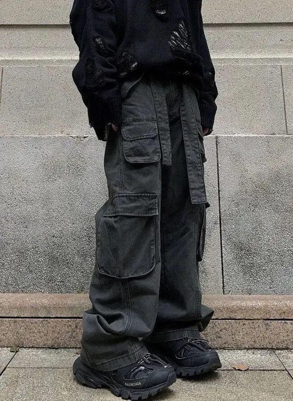 Japanese Brand Chizuru x Keito Cargo Baggy Black Pants Size US 32 / EU 48 - 5 Thumbnail