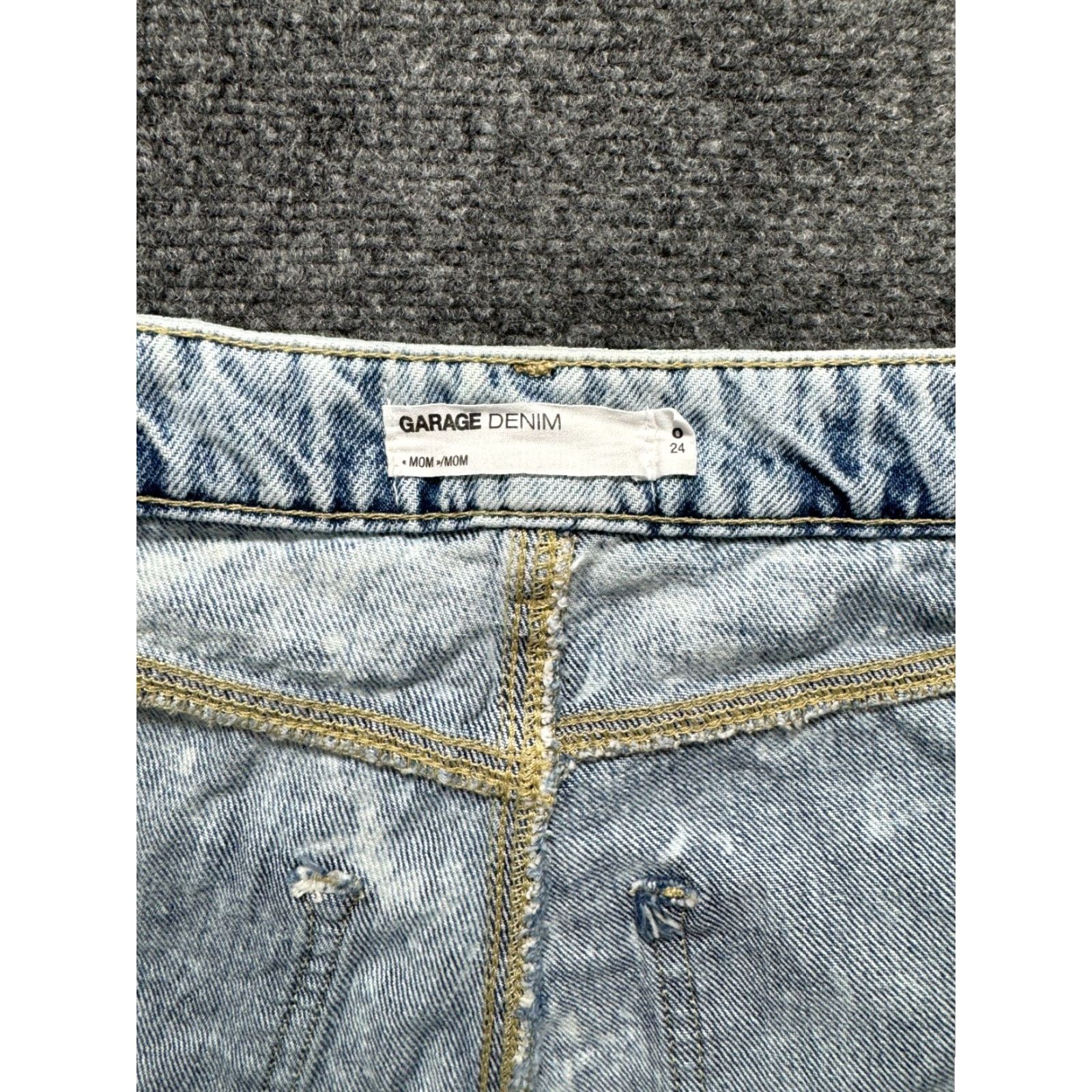Garage Garage Denim Distressed Ripped Mom Women's Jean Shorts Size 0 Light Blue Size 42" / US 20 - 3 Thumbnail