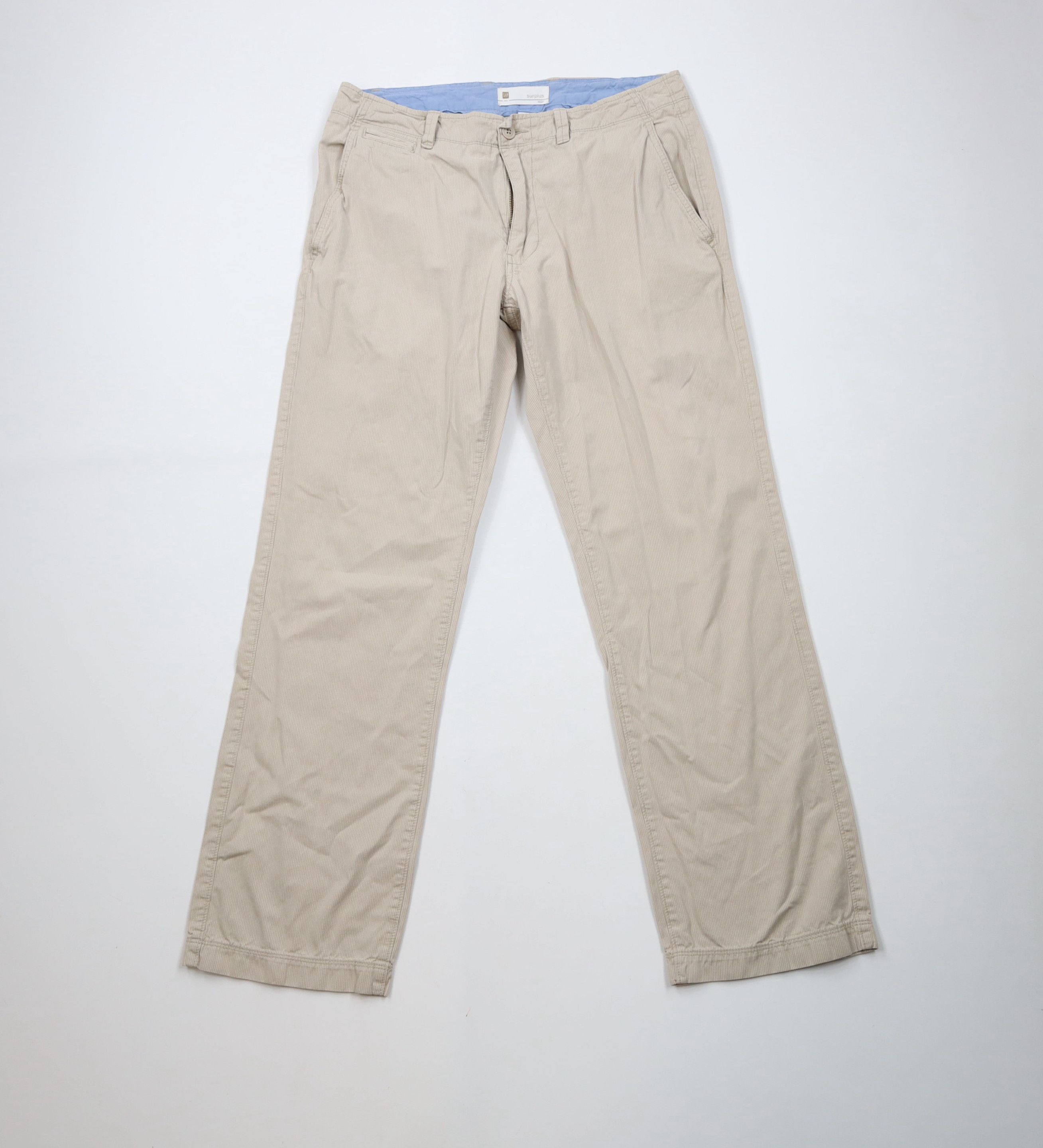 Gap × Vintage Vintage 90s Y2K Gap Surplus Pinstriped Wide Leg Chino Pants Size US 32 / EU 48 - 1 Thumbnail