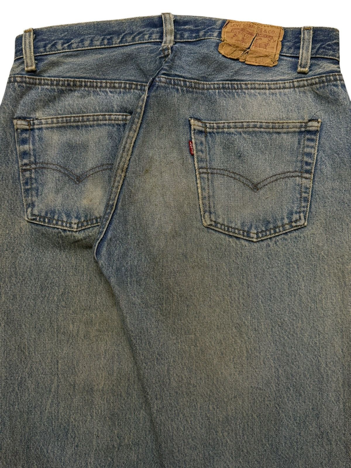 Levi's Vintage 70s Levis 501 Blue Mud Wash Distressed Straight Leg Size US 31 - 5 Thumbnail