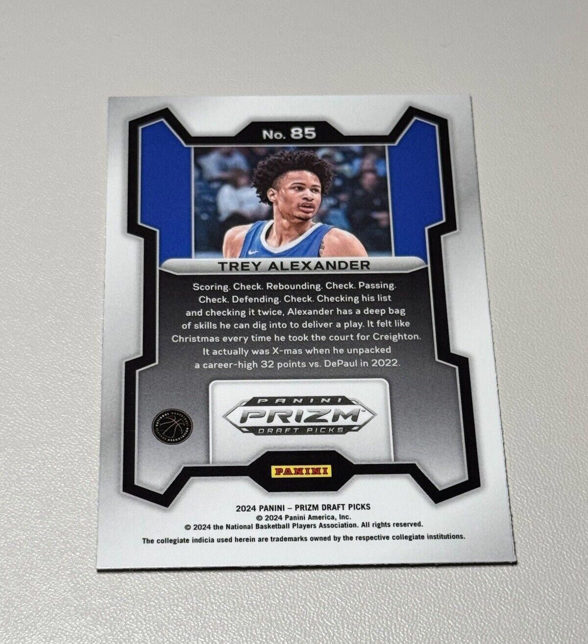 Other Trey Alexander 2024 Panini Prizm Draft Picks Rookie Card Cre Size ONE SIZE - 2 Thumbnail
