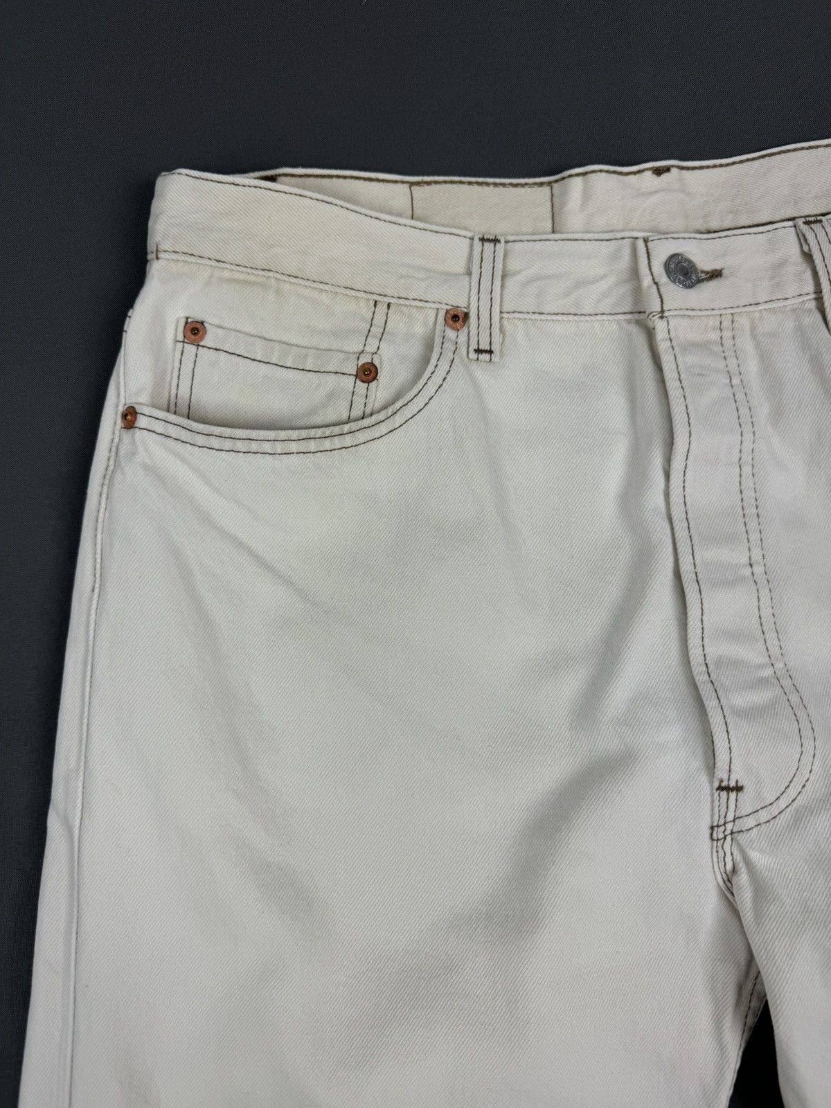 Levi's 90’s Vintage Faded Levi’s 501 White Jeans Pants Made in USA Size US 38 / EU 54 - 10 Thumbnail