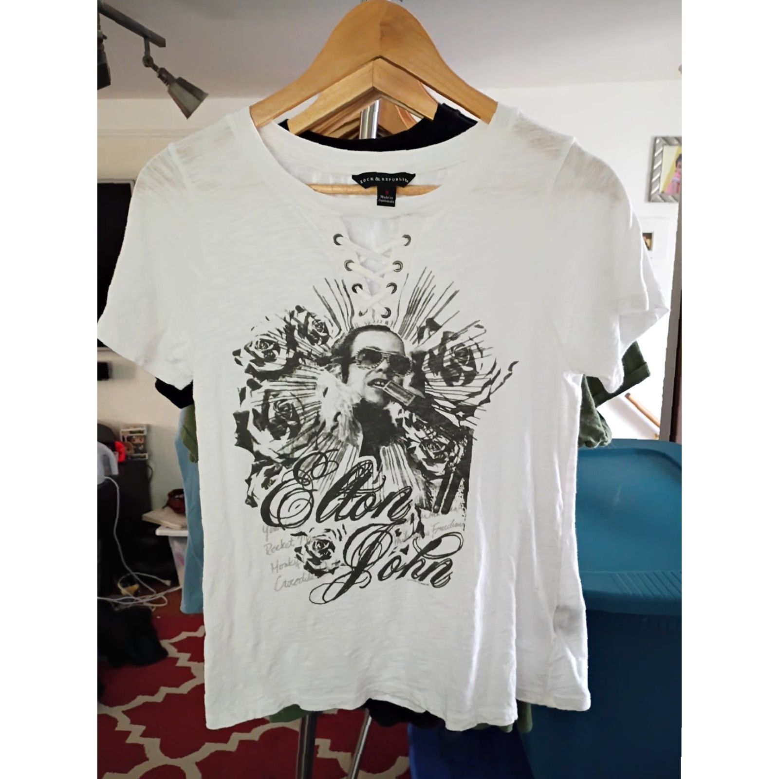 Vintage VINTAGE Rock And Republic T-Shirt Rock Retro Elton John Ladies M Men's M 2 Pack White T Shirt Size M / US 6-8 / IT 42-44 - 2 Thumbnail