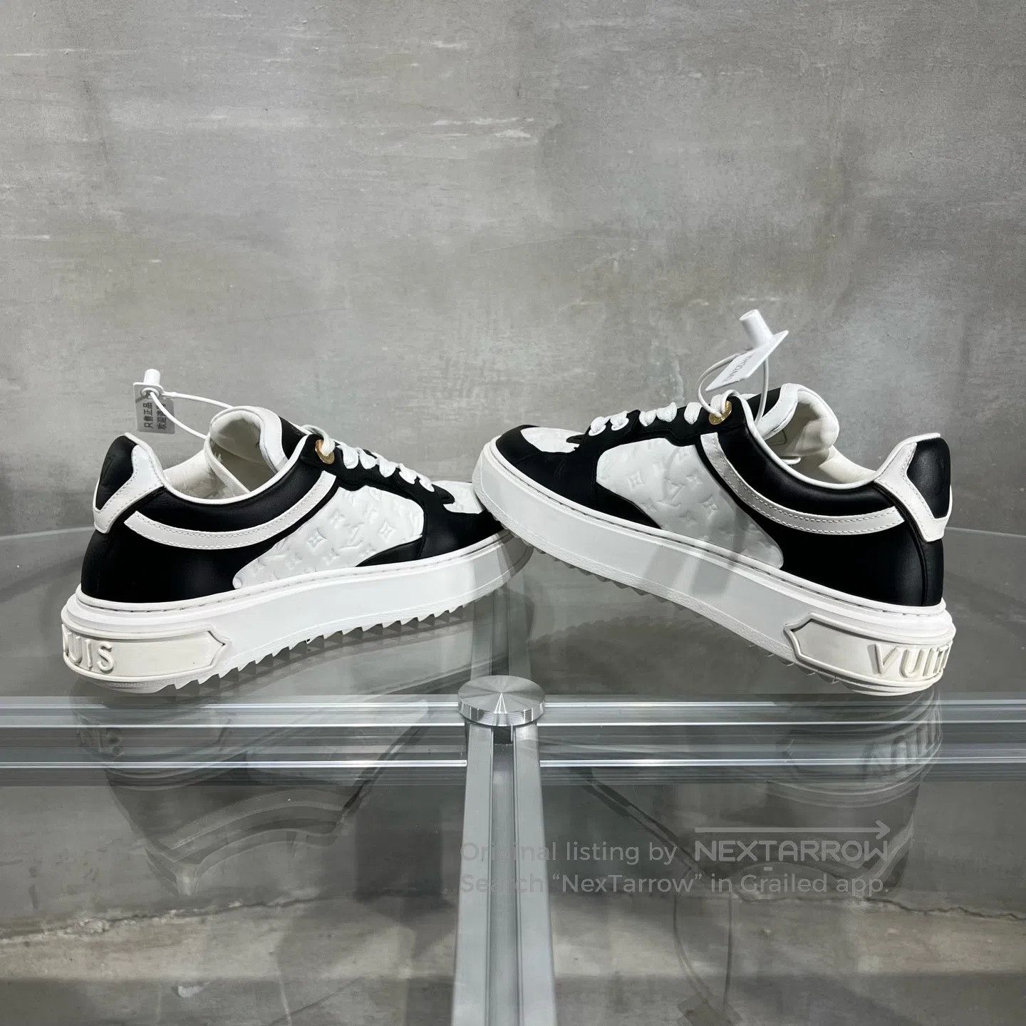 Louis Vuitton Louis Vuitton Time Out board shoes Black and White Old Ag Size US 5.5 / IT 35.5 - 5 Thumbnail