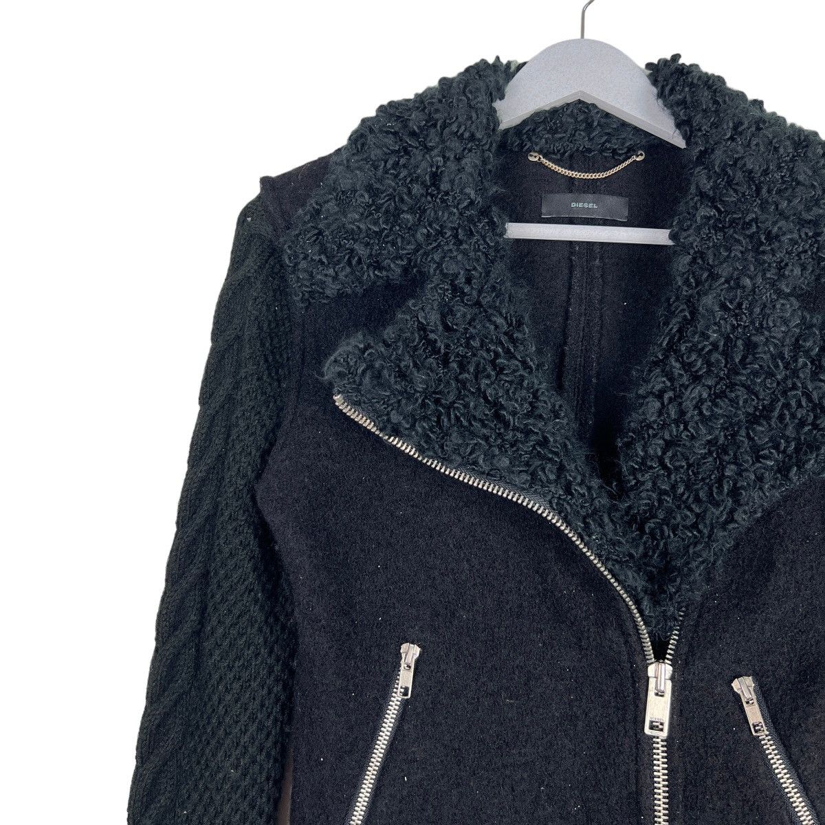 Diesel 🔥 DIESEL DOUBLE COLAR WOOL MOTO RIDERS STYLE JACKET Size US S / EU 44-46 / 1 - 7 Thumbnail