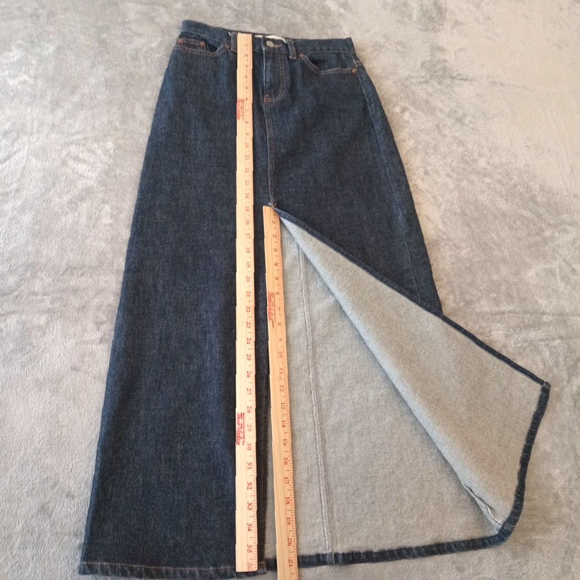 Gap Gap Skirt Denim Long Front Slit Pockets Stretch Blue 0 Regular Women Size 25" / US 0 / IT 36 - 4 Thumbnail