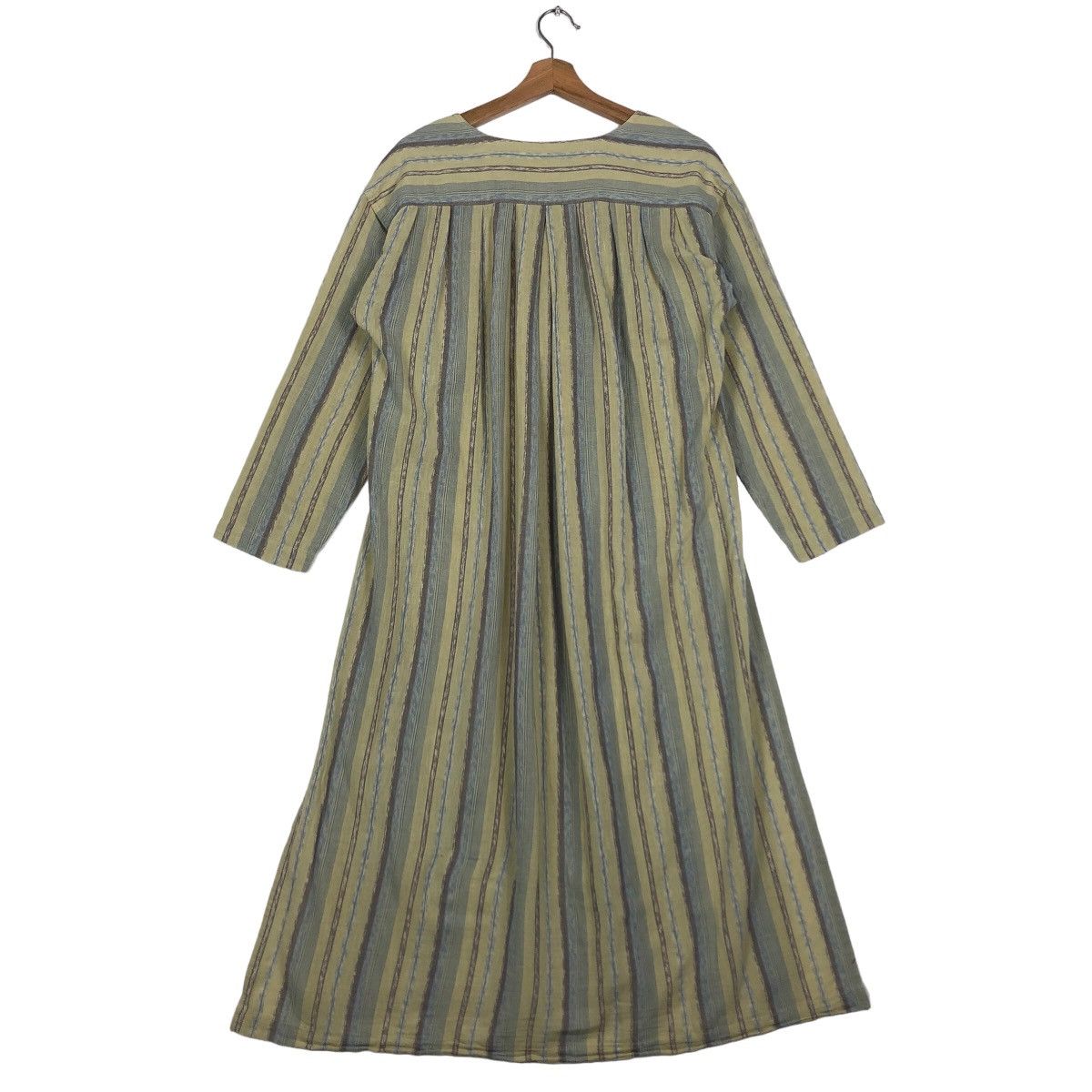 Issey Miyake 🔥Rare 70’s Vintage Issey Miyake Stripe Midi Dress Size M / US 6-8 / IT 42-44 - 10 Thumbnail