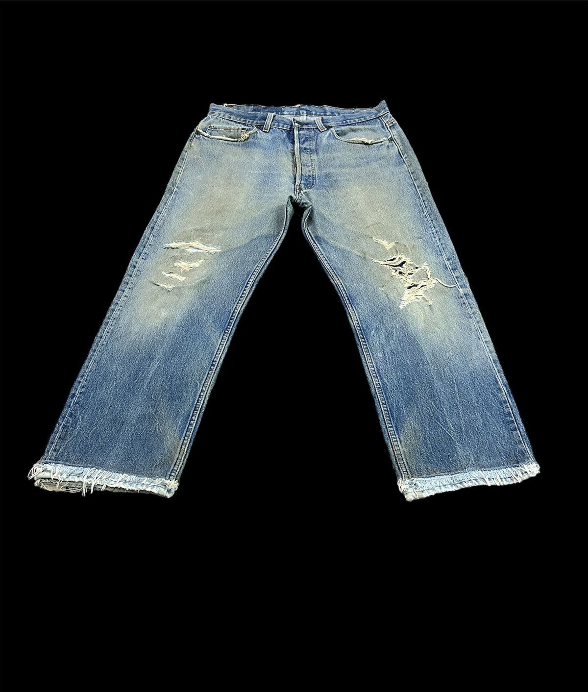 Levi's × Vintage Vintage Levis 80s 501 Distressed Size US 33 - 4 Thumbnail