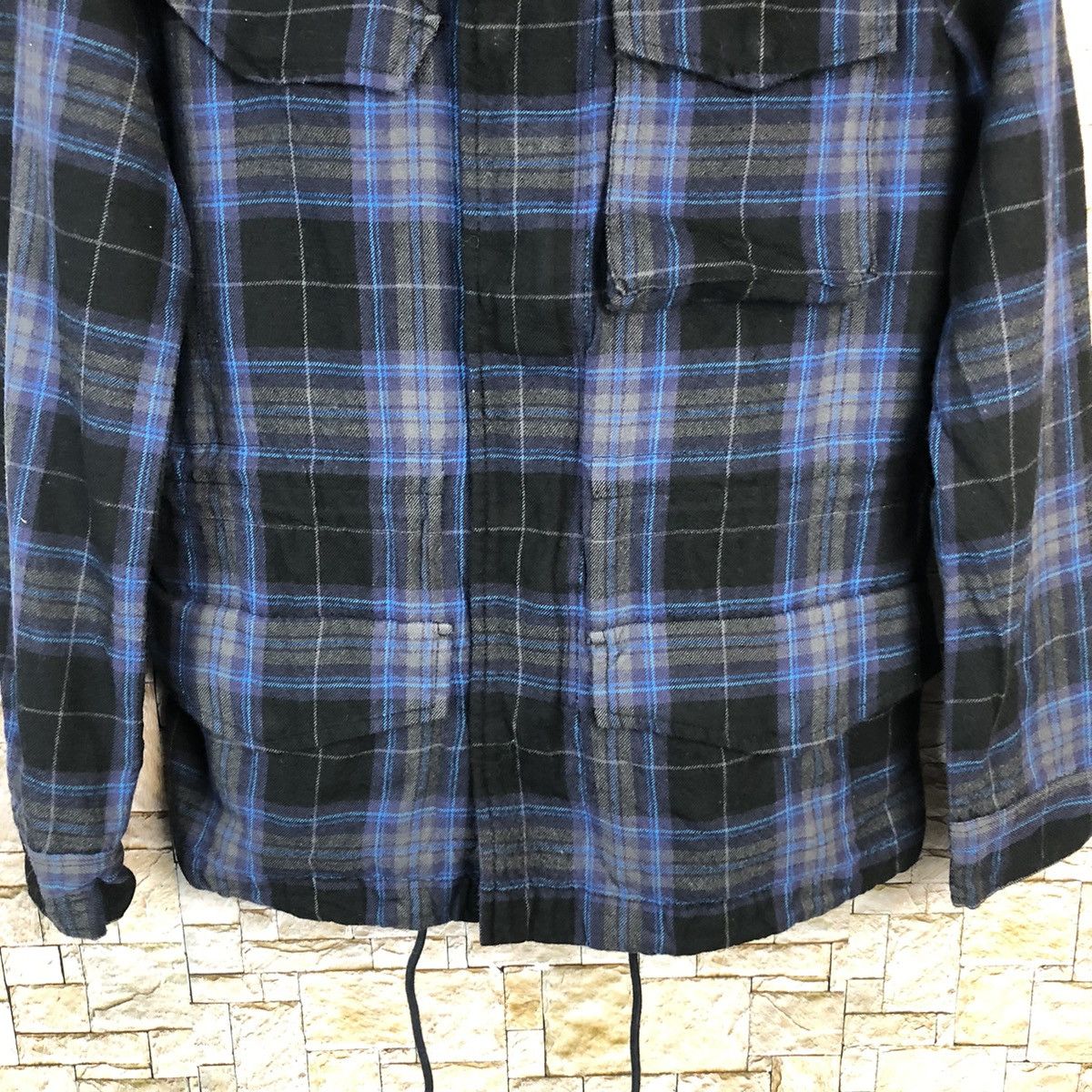 Japanese Brand Marc by Marc Jacobs checkered Blue Flannel jacket #A873 Size US S / EU 44-46 / 1 - 6 Thumbnail
