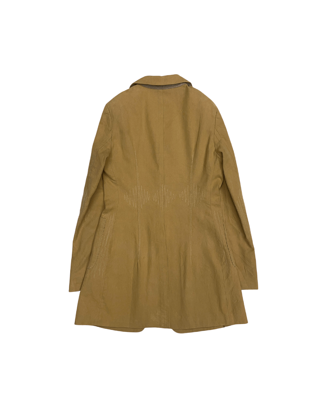 Vintage Corpo Nove by Mauro Taliani 1990s Raw Stitch Tailored Coat Size S / US 4 / IT 40 - 6 Thumbnail