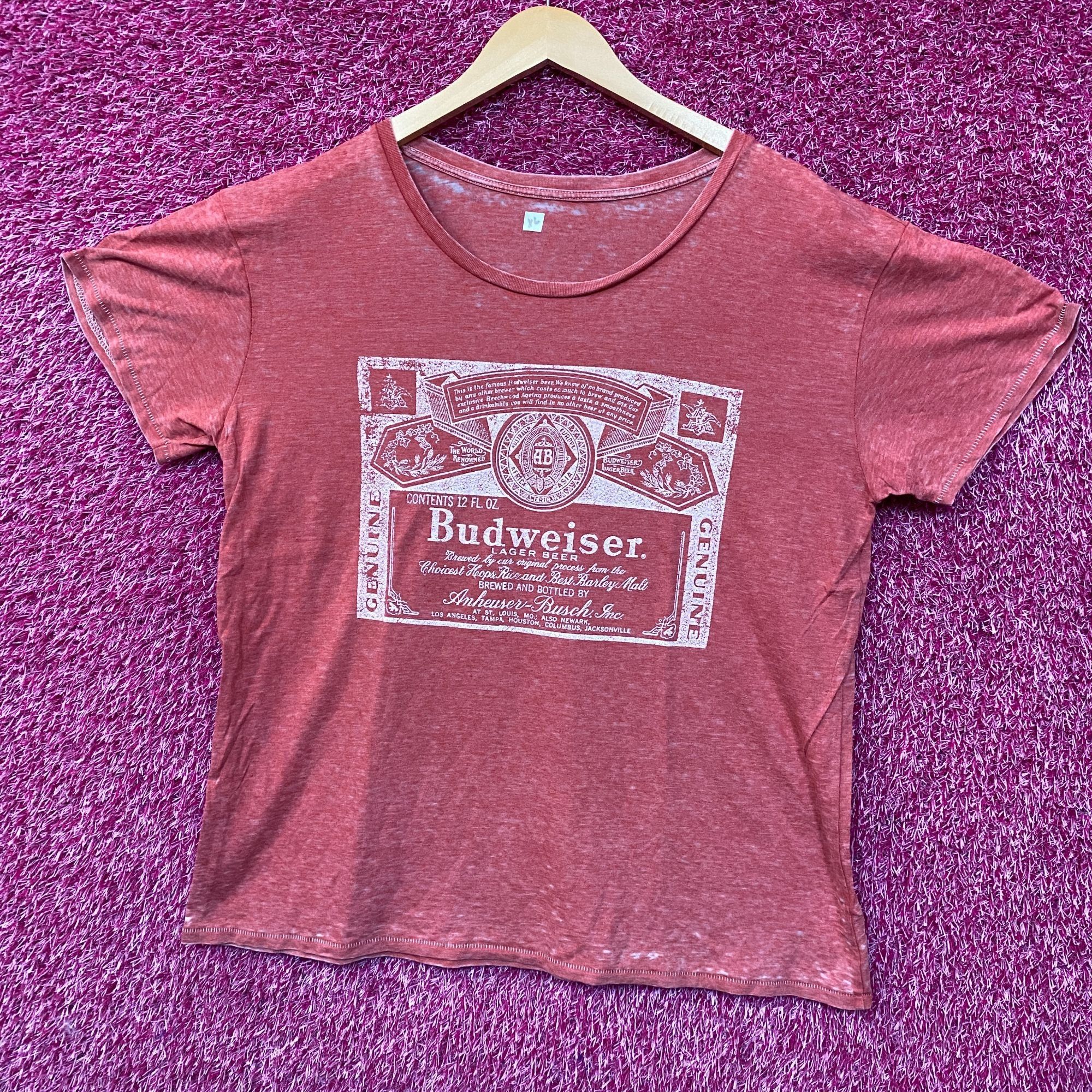 Budweiser Budweiser King Of beer1980'S Vintage Style Logo Graphic T-Sh Size US XL / EU 56 / 4 - 3 Thumbnail