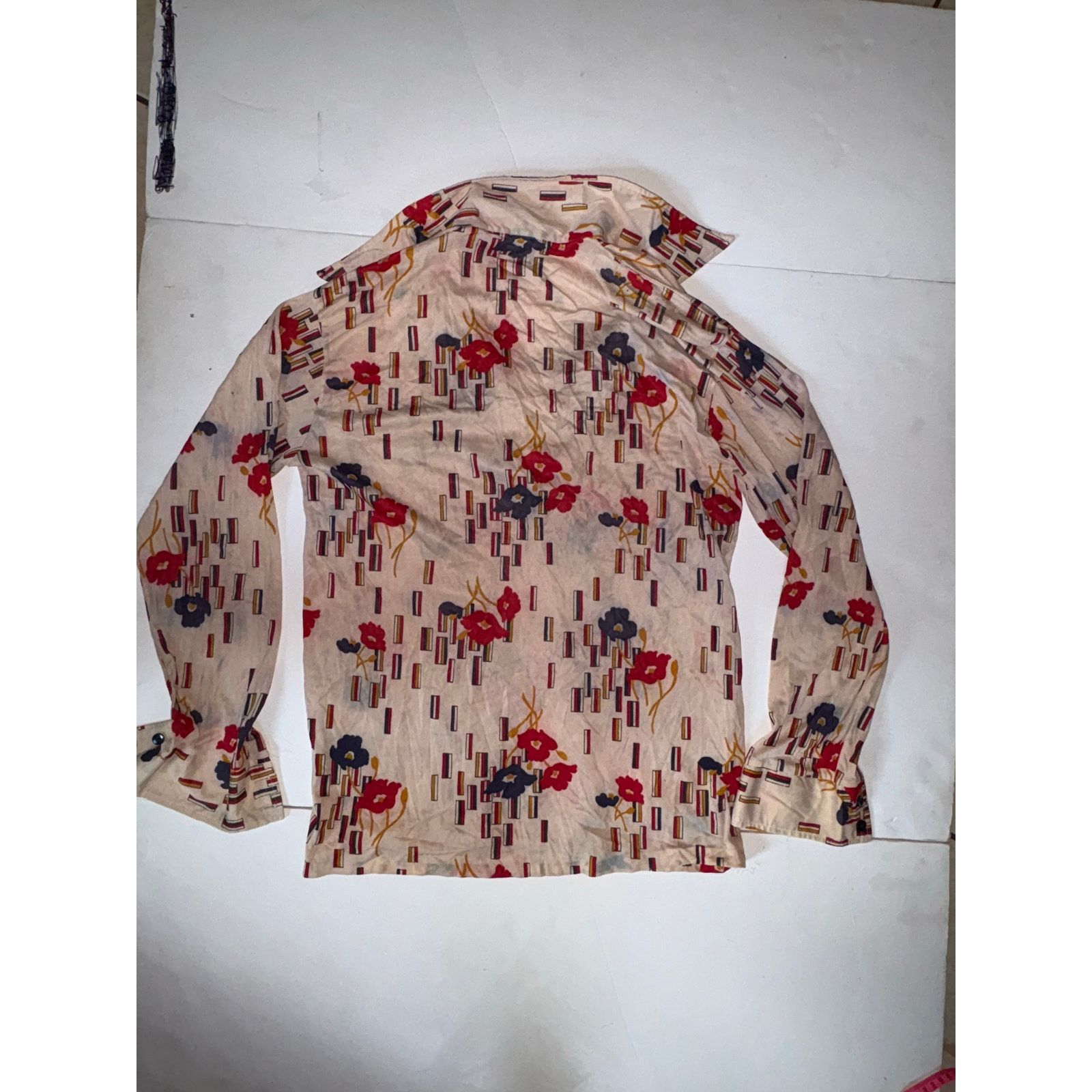 Other Vintage 70s disco button up shirt nylon Size US L / EU 52-54 / 3 - 7 Thumbnail