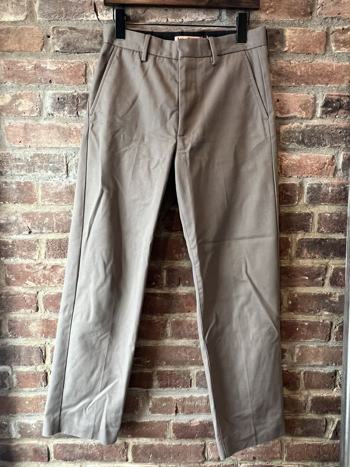 Acne Studios Acne Studios Khaki Grey Twill Trousers Size US 28 / EU 44 - 1 Thumbnail