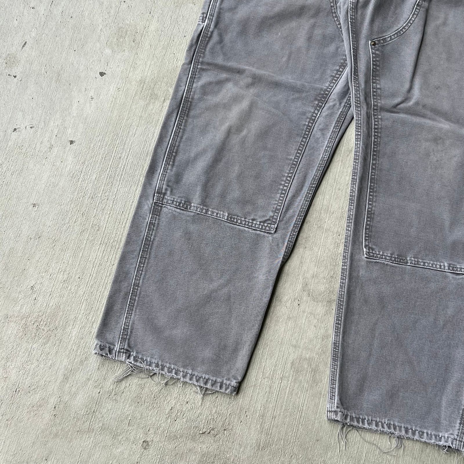 Carhartt × Vintage Carhartt faded gray double knee work wear carpenter pants Size US 35 - 3 Thumbnail