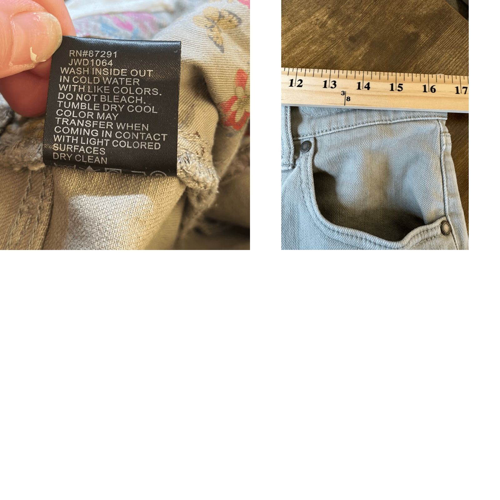 Johnny Was Johnny Was Catalina Boyfriend Women’s Oil Green Jeans Embellished Cuffs size 28 Size 28" / US 6 / IT 42 - 9 Thumbnail
