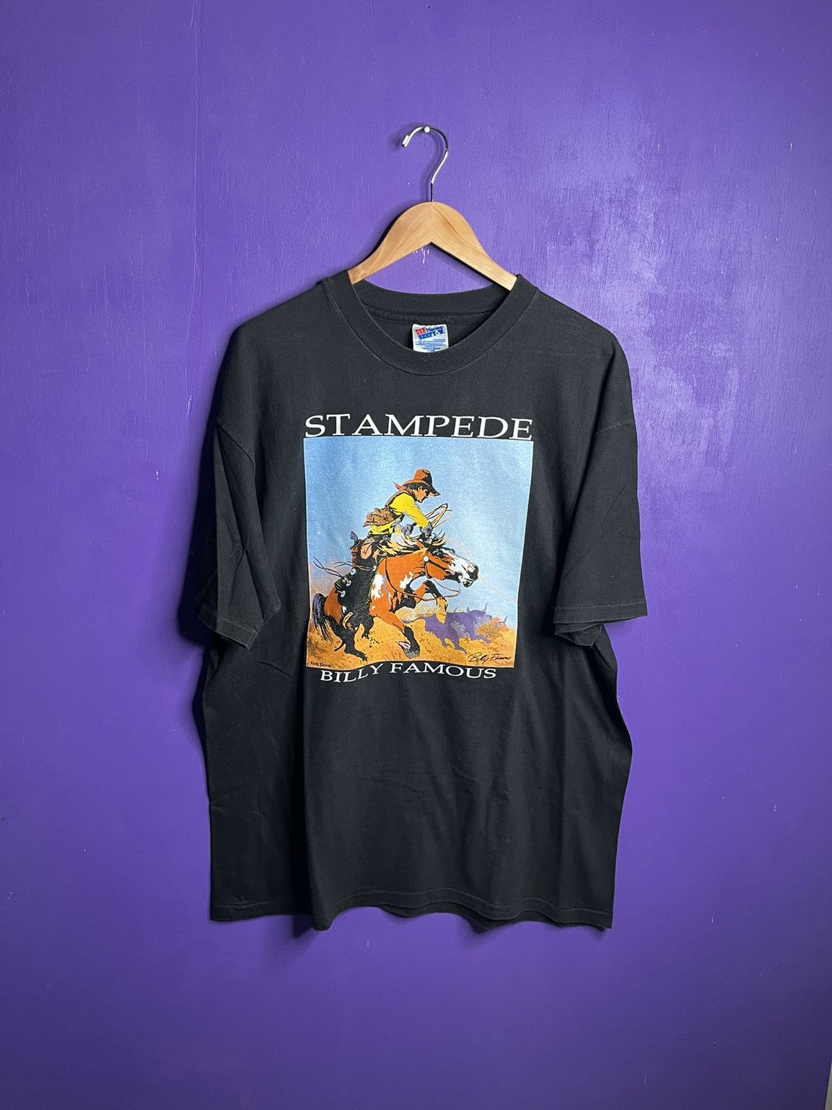 Vintage Vintage 90s Billy famous stampede western t-shirt Size US XL / EU 56 / 4 - 1 Thumbnail