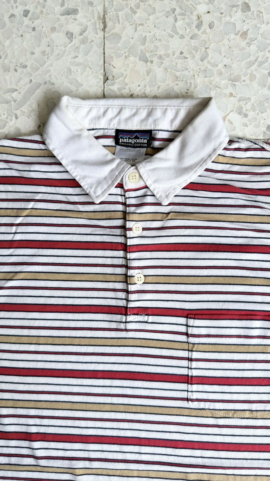 Patagonia Vintage Patagonia Organic Cotton Striped Polo Shirt Size US M / EU 48-50 / 2 - 2 Thumbnail