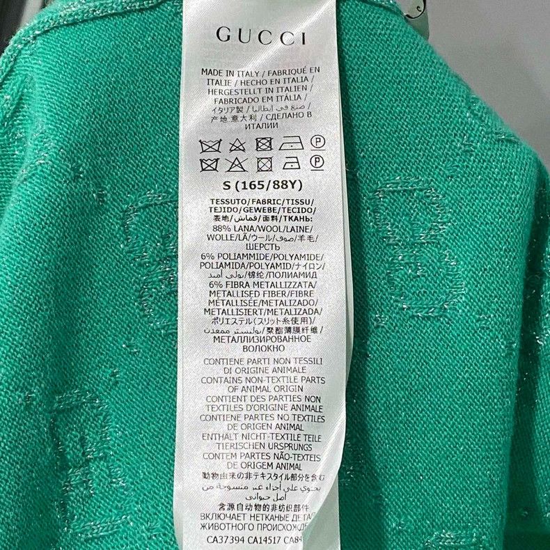 Gucci Gucci Gold thread full print old flower green cardigan coat Size S / US 4 / IT 40 - 5 Thumbnail