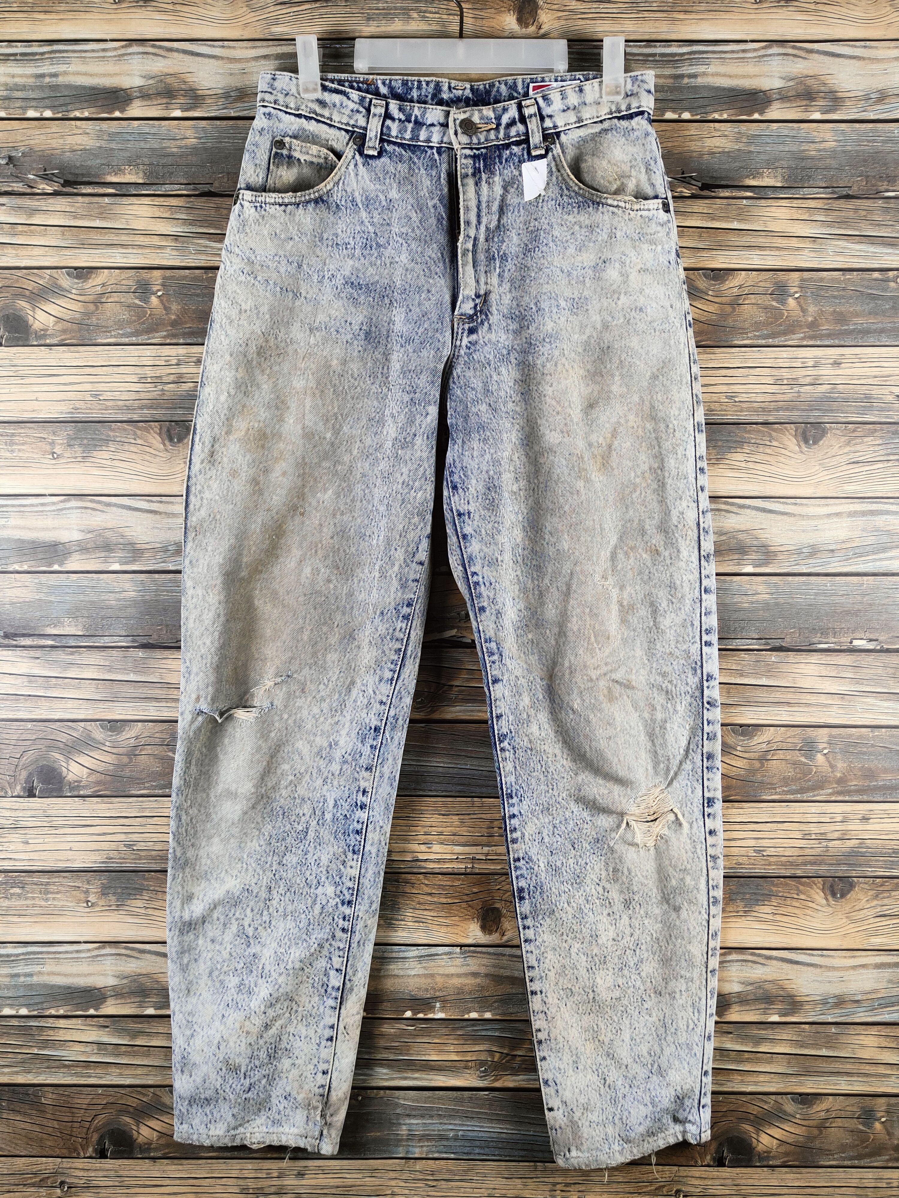 Wrangler DL Wrangler Vintage Blue Distressed Ripped Jeans #46-628 Size US 29 - 1 Thumbnail