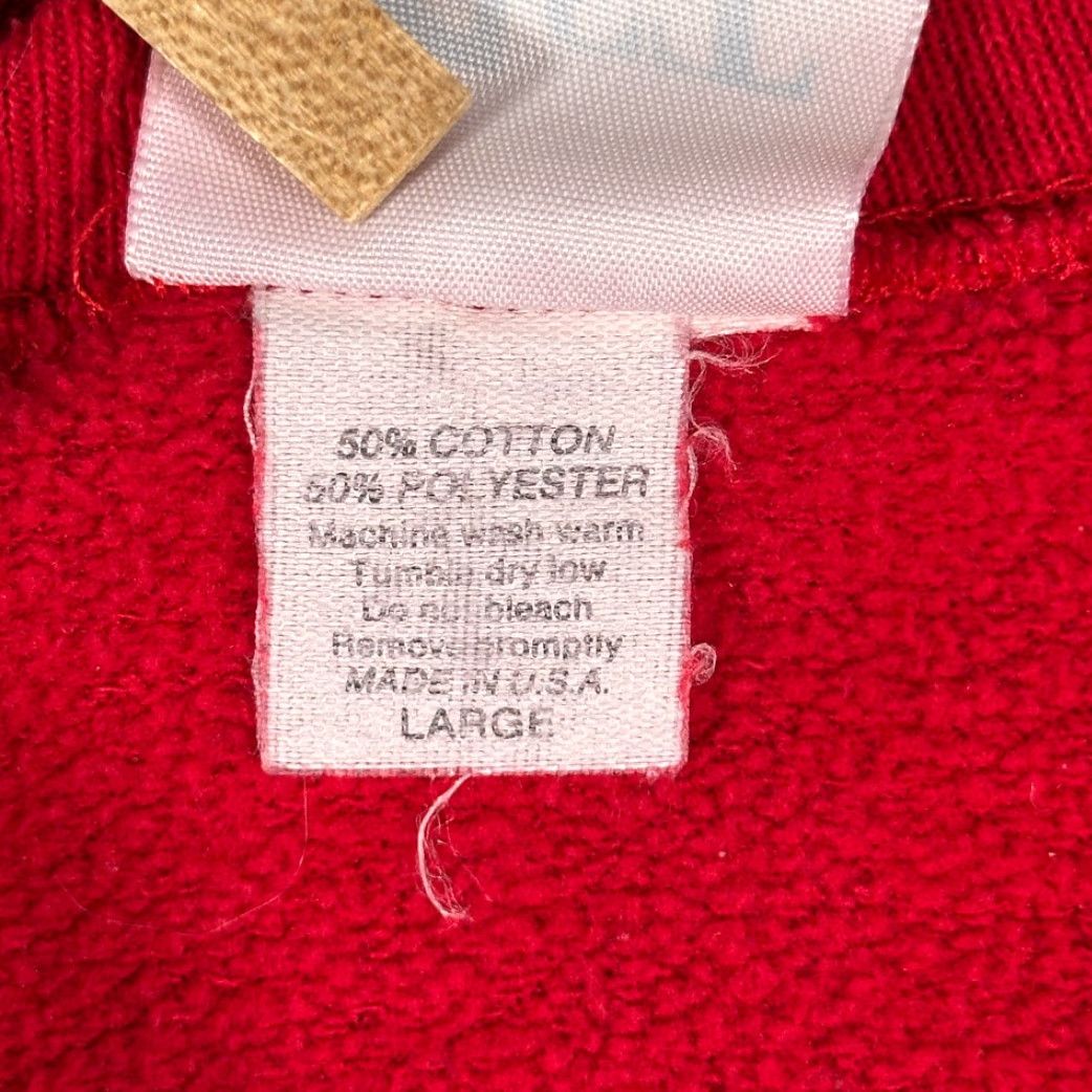 Vintage VINTAGE Christmas Sweater Men Raglan Red 90s Have A Ho-Ho-Hot Time Santa 1st Class Size US M / EU 48-50 / 2 - 5 Thumbnail