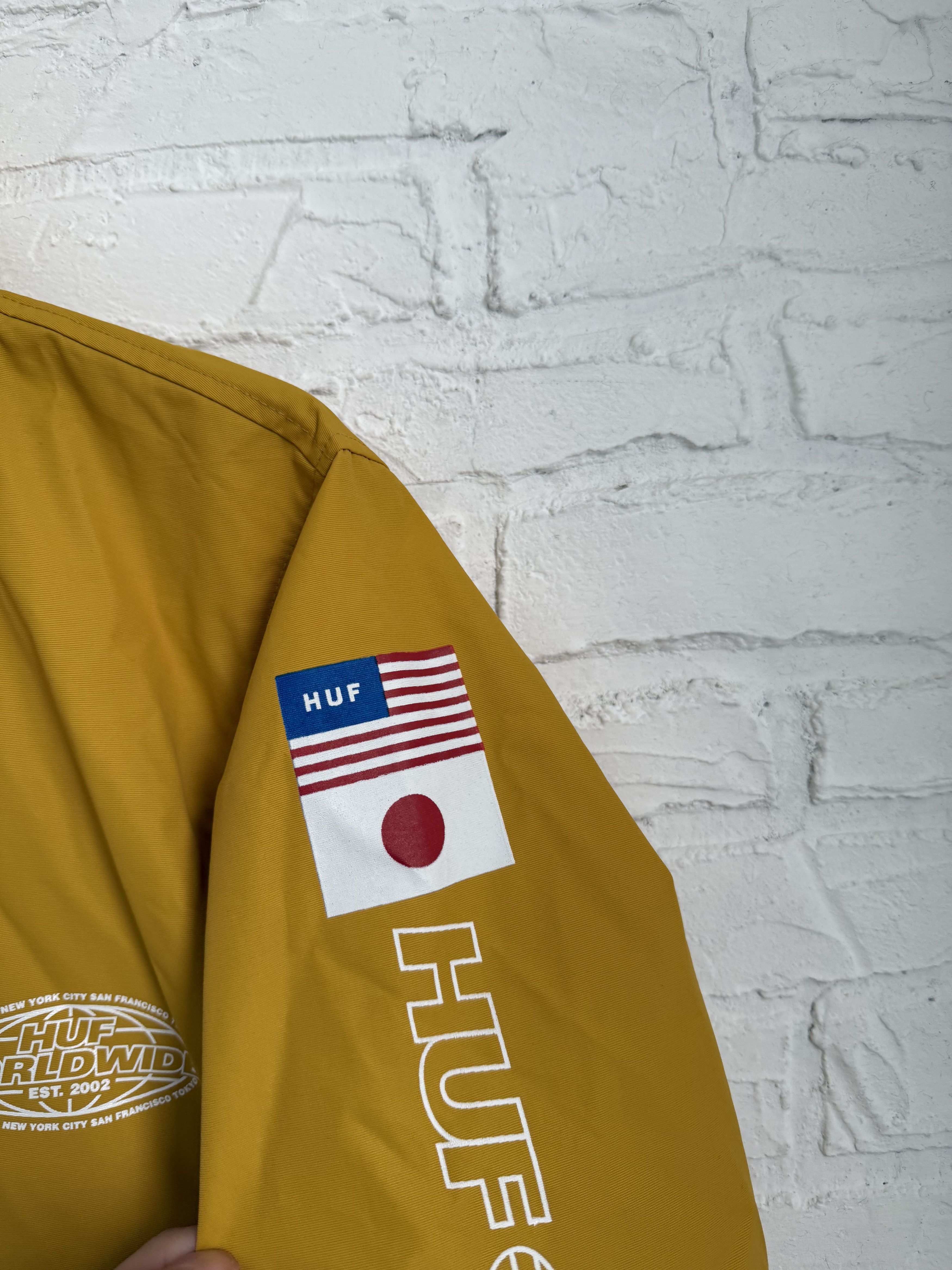 Huf HUF worldwide flags anorak yellow jacket Size US M / EU 48-50 / 2 - 7 Thumbnail