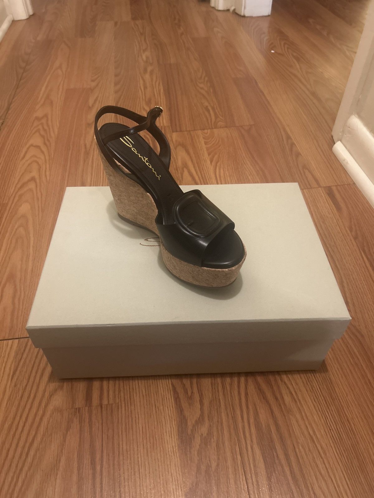 Santoni Santoni Nizza Cork Wedge Sandal Size US 10 / IT 40 - 1 Thumbnail