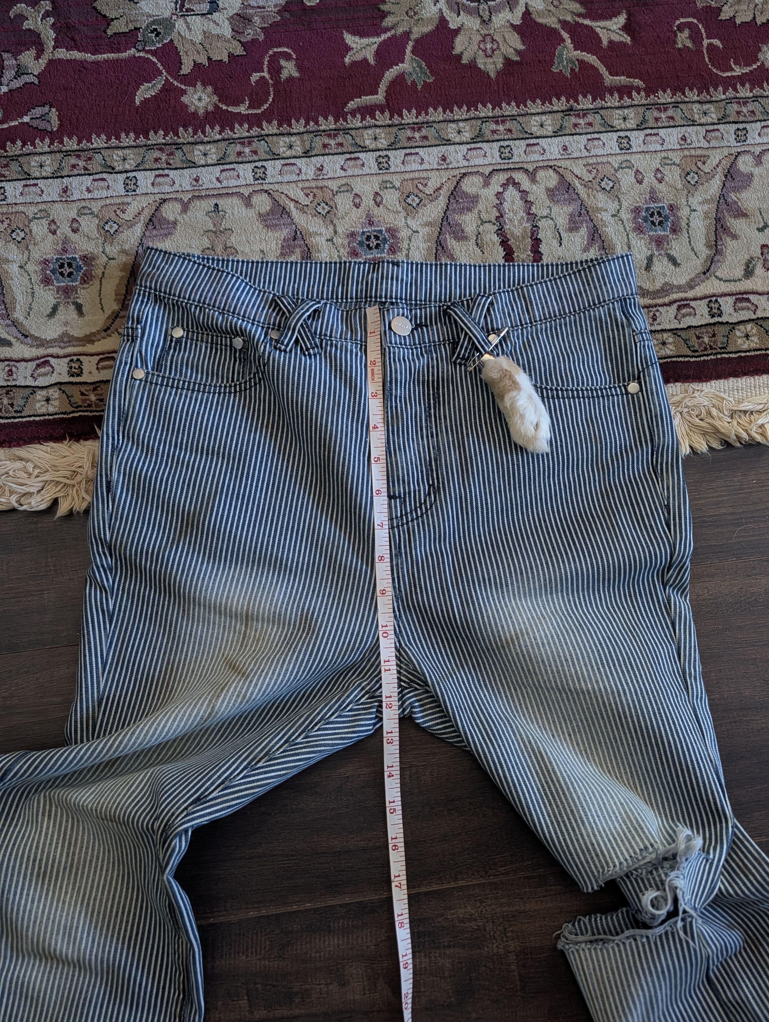Other VUOTA flared hickory stripe mud wash rabbit foot jeans Size US 30 / EU 46 - 16 Thumbnail