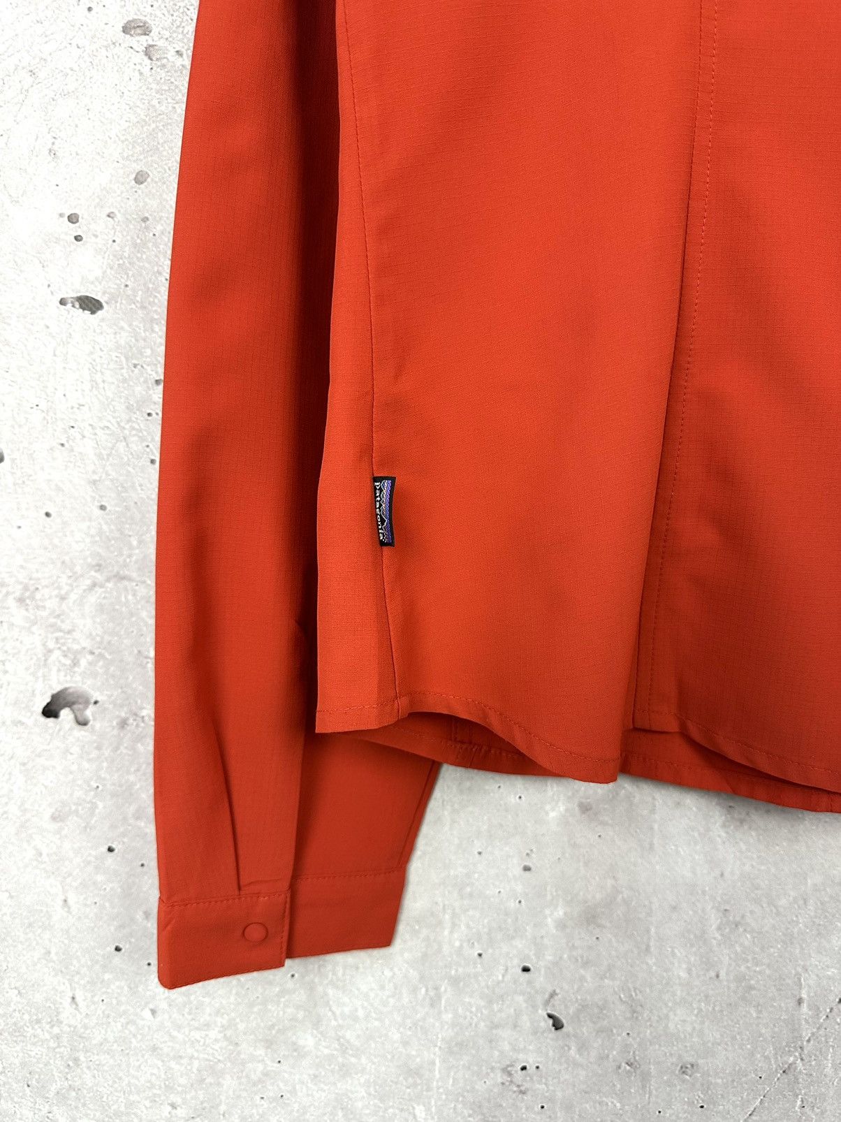 Patagonia × Vintage Patagonia Orange Long Sleeve Zip Pocket Logo Women’s Shirt Size L / US 10 / IT 46 - 6 Thumbnail