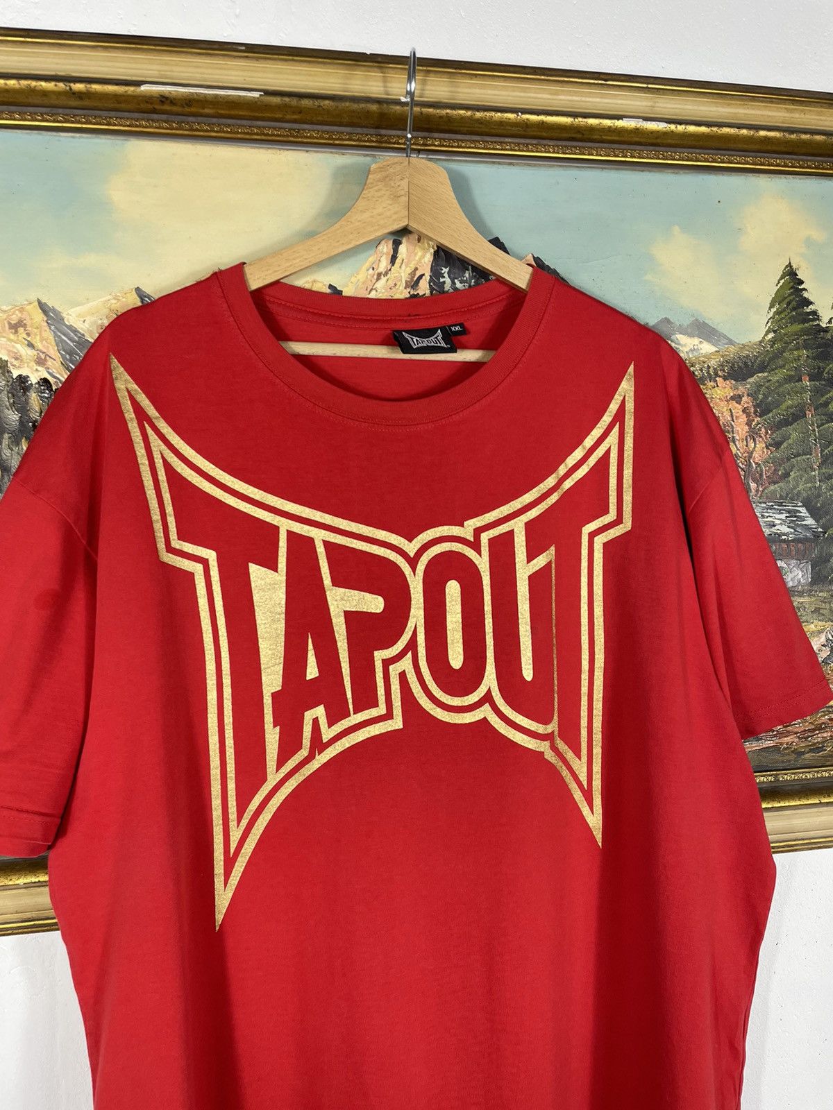 Affliction × Tapout × Vintage CRAZY VINTAGE Y2K TAPOUT AFFLICTION GRUNGE RED T-SHIRT Size US XXL / EU 58 / 5 - 5 Thumbnail