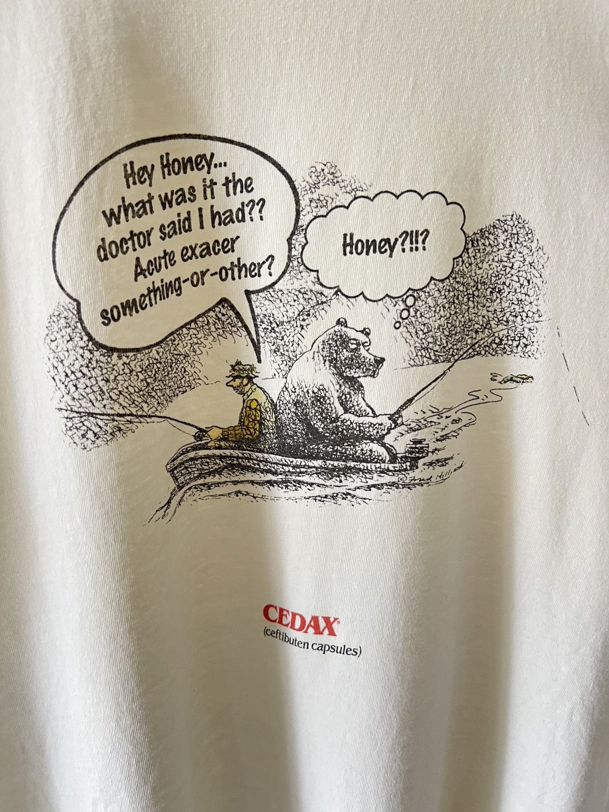 Band Tees Vintage 90s Cedax Antibiotic Drug Promo Single Stitch Tee Size US XL / EU 56 / 4 - 3 Thumbnail
