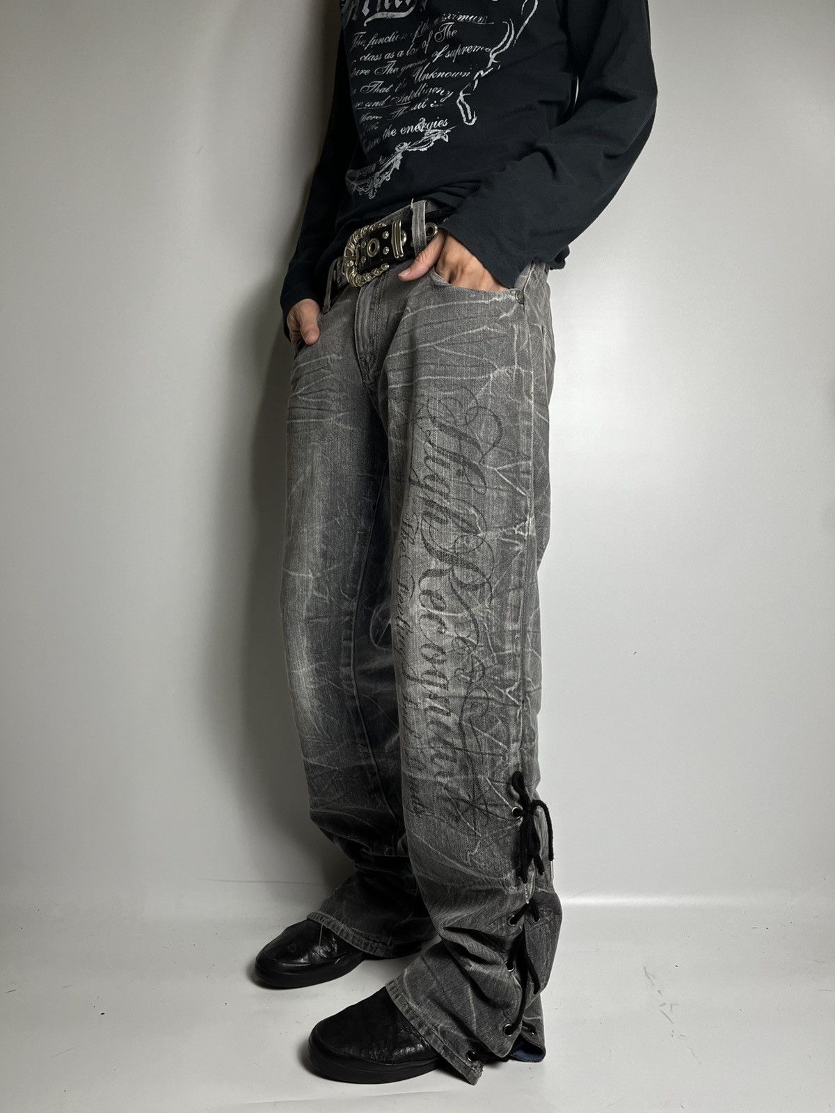 If Six Was Nine Lace up jackserika pant vkei style japanese brand Size US 34 / EU 50 - 3 Thumbnail