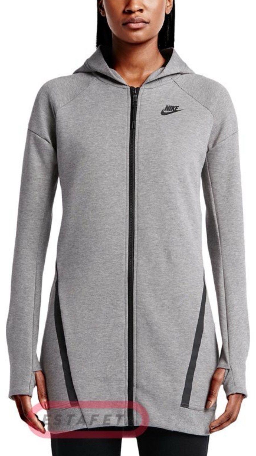 Nike Women Nike Tech Fleece Cocoon Mesh Hoodie Grey Drill Size S Size S / US 4 / IT 40 - 2 Thumbnail